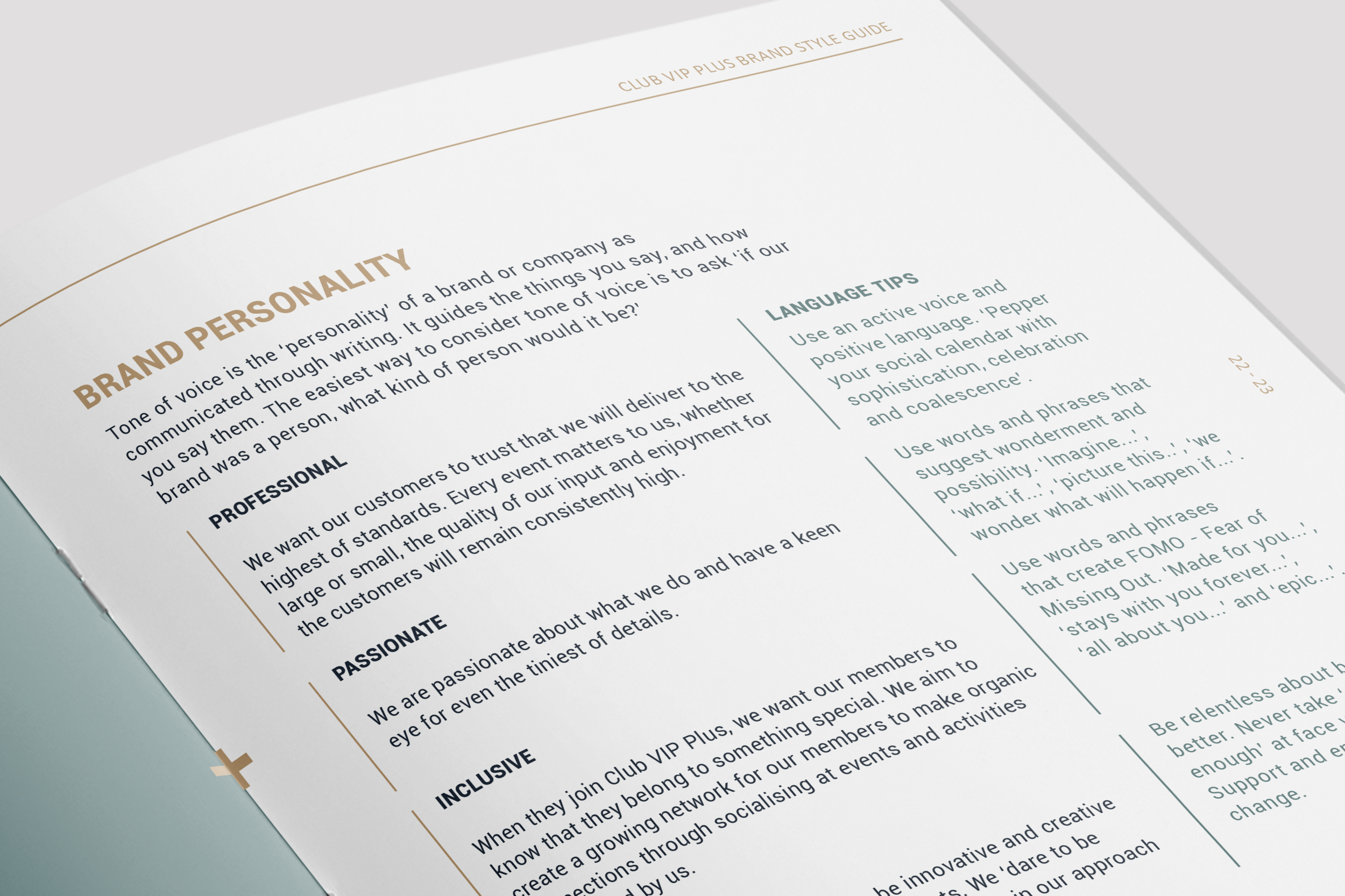 Club VIP Plus - inside style guide