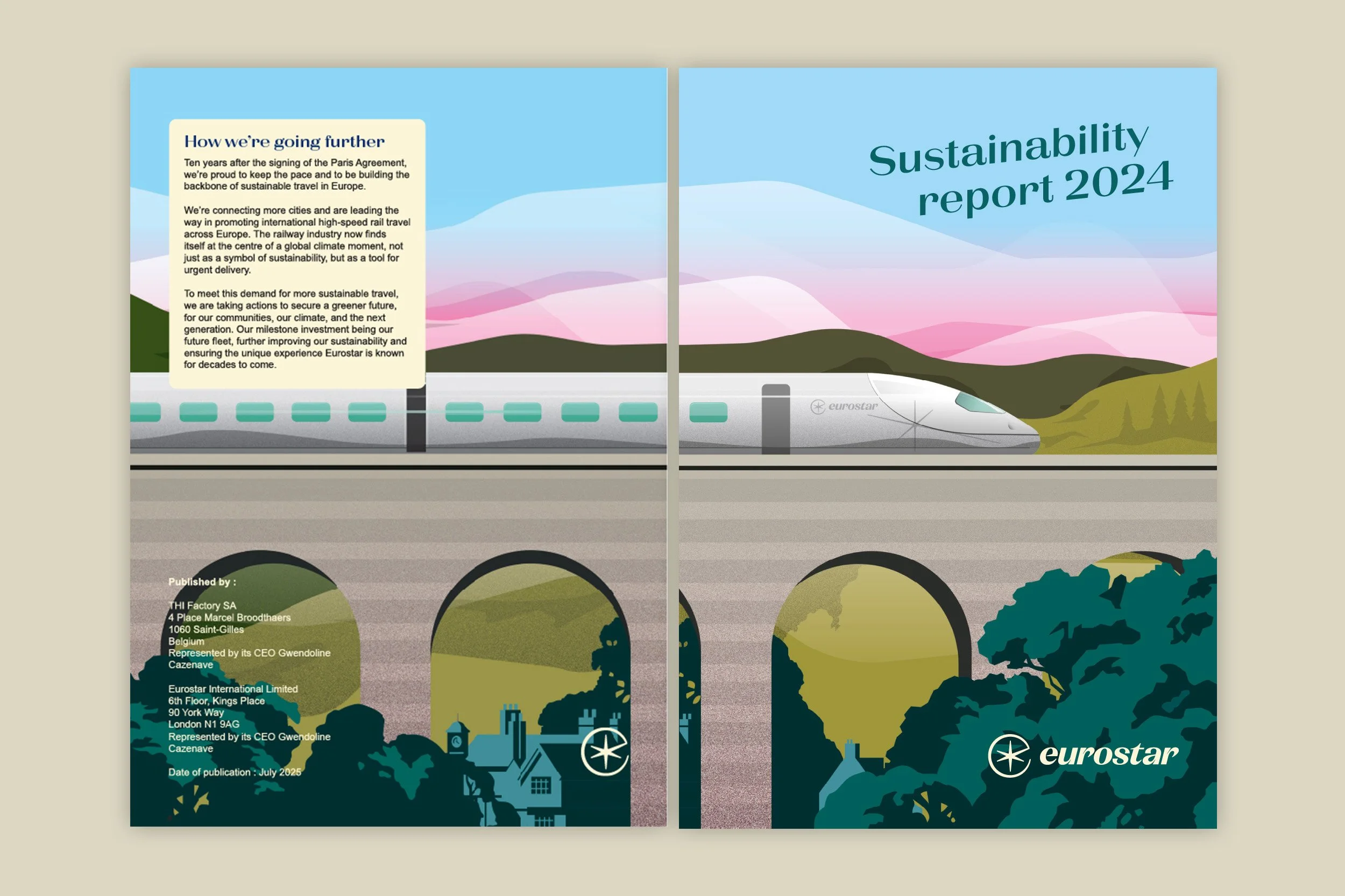 Eurostar Sustainability Report 2024 - Back and front cover