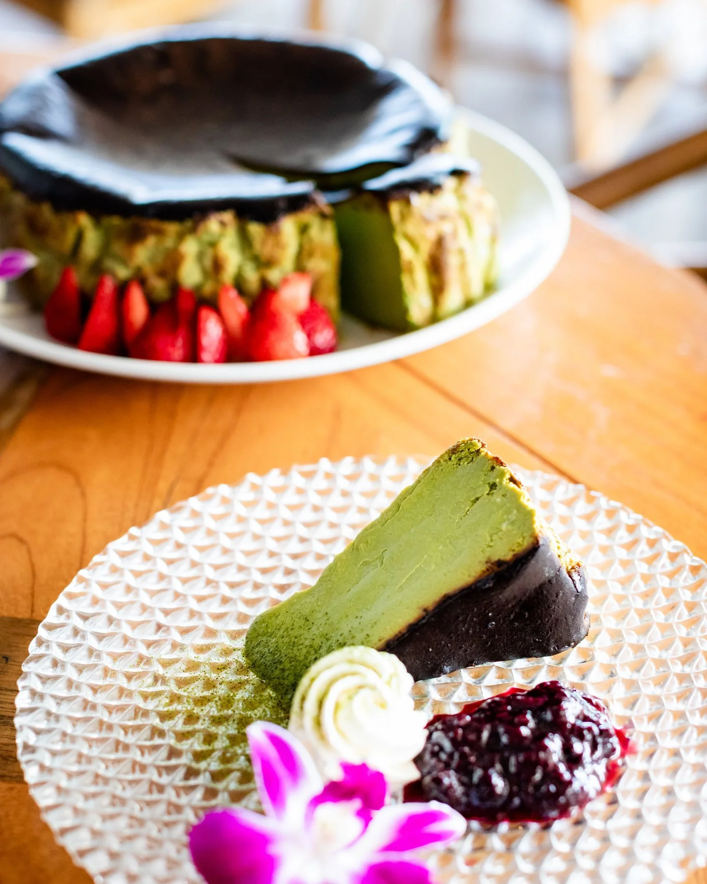 Our Basque Cheesecake is now available in matcha flavor! Preorder online from our website (link in bio).

Knots Coffee Roasters. Waikiki
Open daily 6:00AM - 4:00PM
Happy Hour 2:00PM - 4:00PM
@queenkapiolanihotel Waikiki, Hawaii