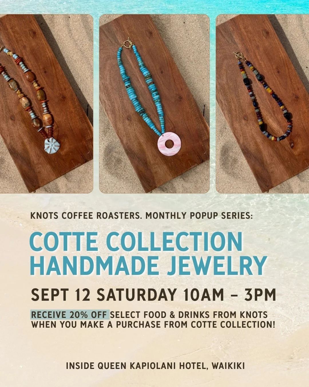 Born from a deep reverence for the Hawaiian islands, the jewelry of Cotte Collection ( @cottecollection ) offers wearable ocean poetry. Founder and artisan Meagan handcrafts every single piece locally, channeling Hawaii&rsquo;s raw, natural beauty in