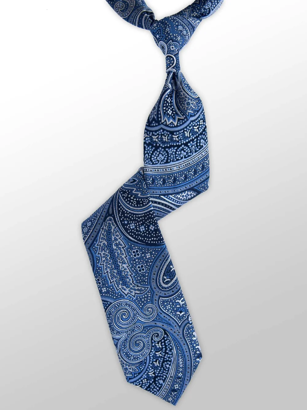 New Classic Paisley Dark Blue Red Green JACQUARD WOVEN Silk Men's Tie