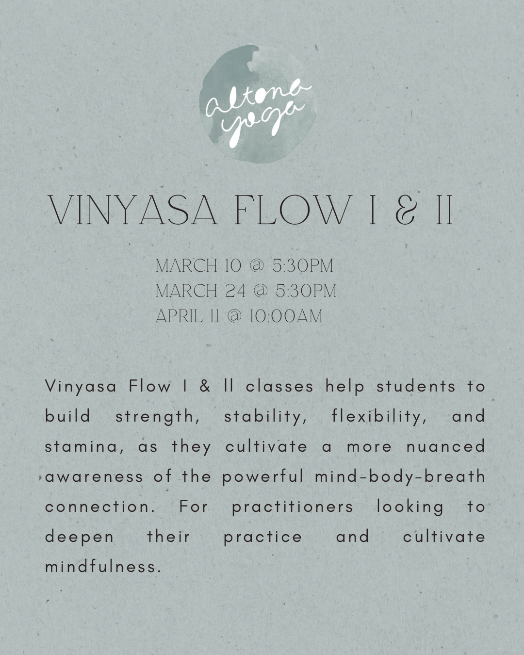POP UP Vinyasa Flow l & ll