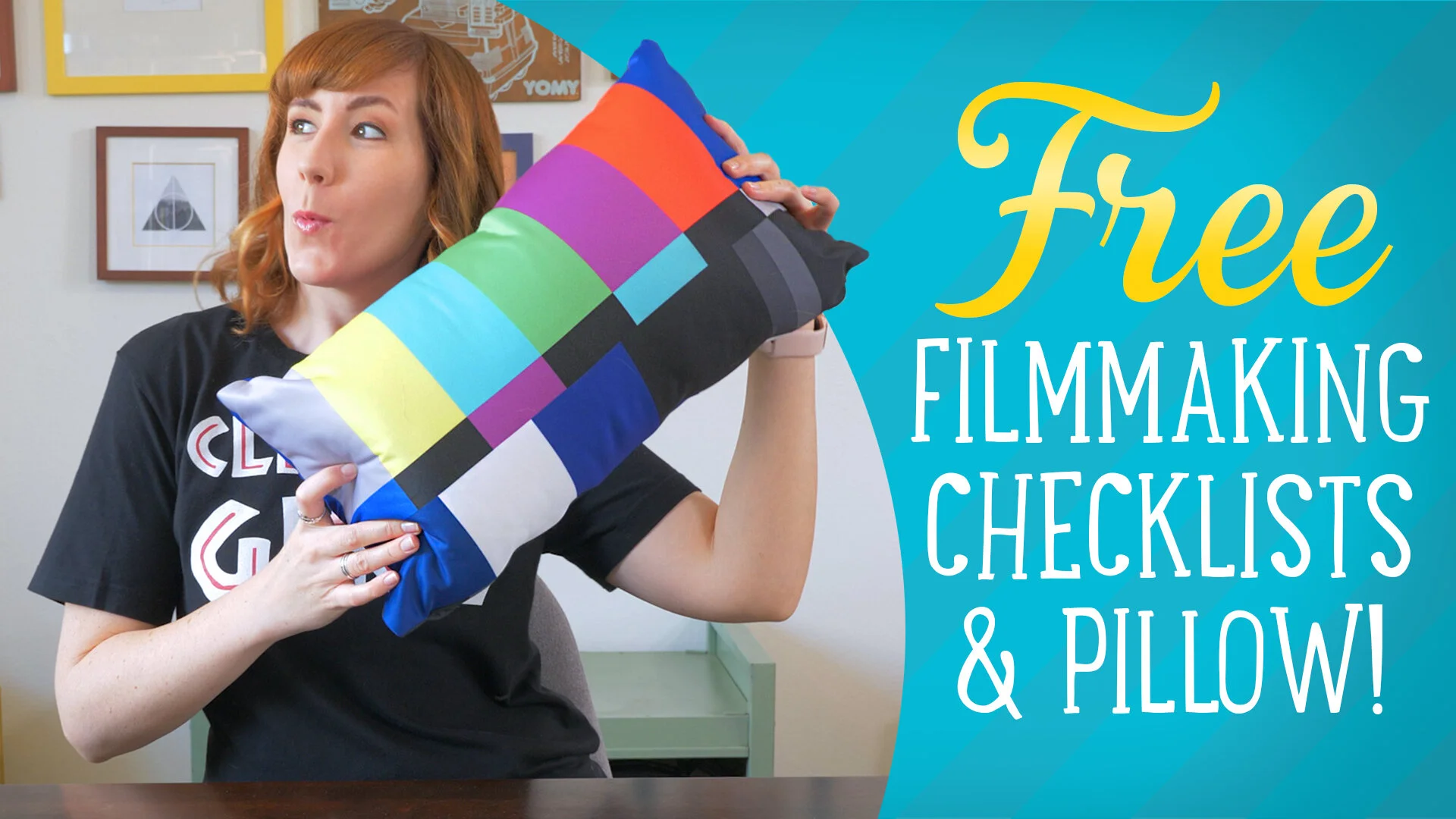 FREE Filmmaking Checklists and Color Bars Pillow Giveaway!