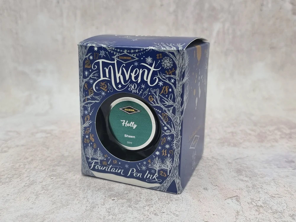 Diamine Inkvent Blue Edition Ink Holly Sheen — Libraries and