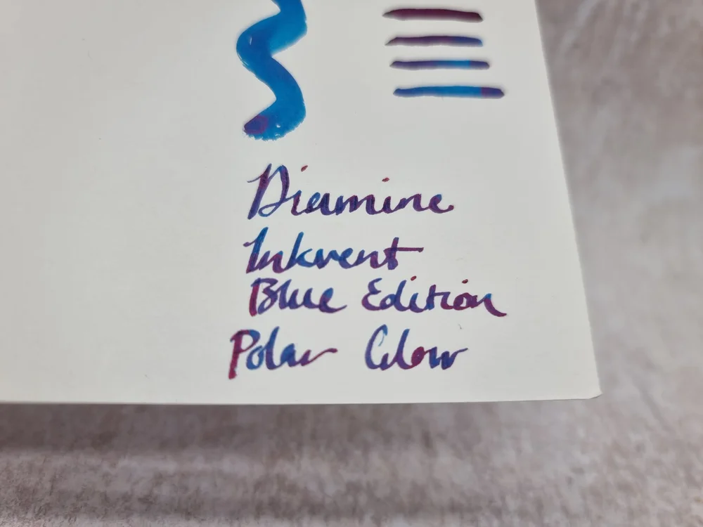 Diamine Inkvent Blue Edition Ink - Polar Glow - Sheen — Libraries
