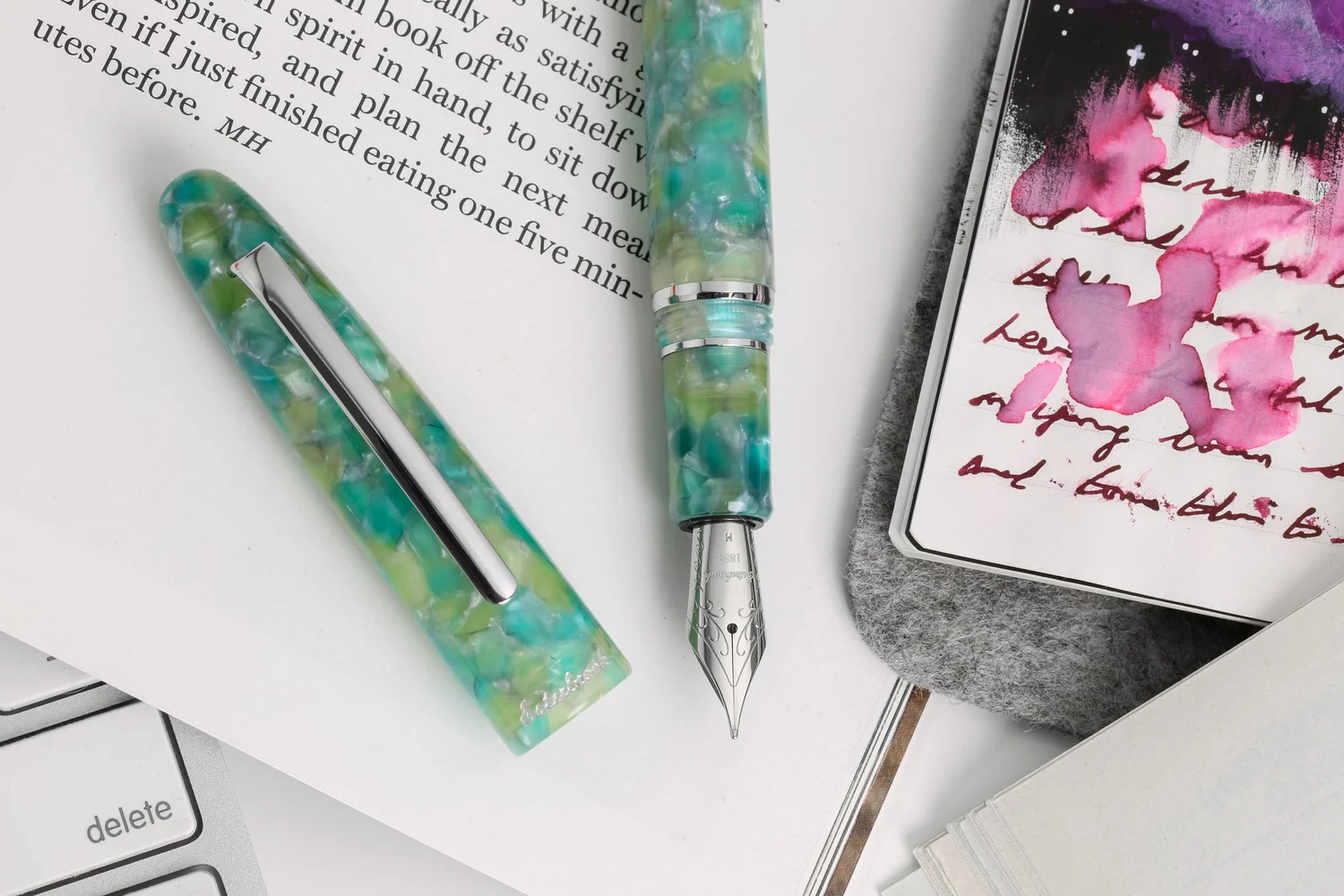 Esterbrook Estie Fountain Pen Sea Glass Palladium — Libraries