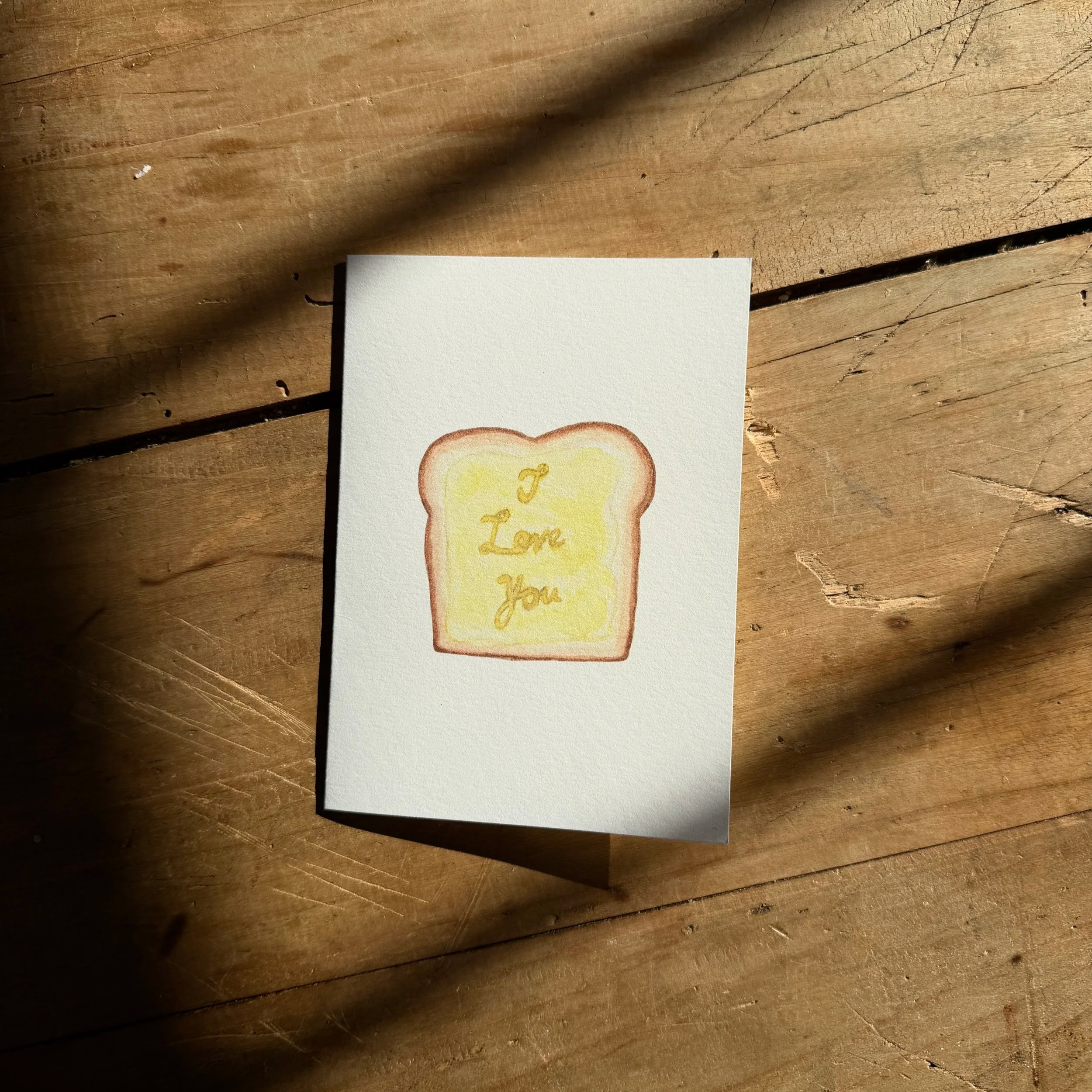 "I Love You" on Buttered Toast