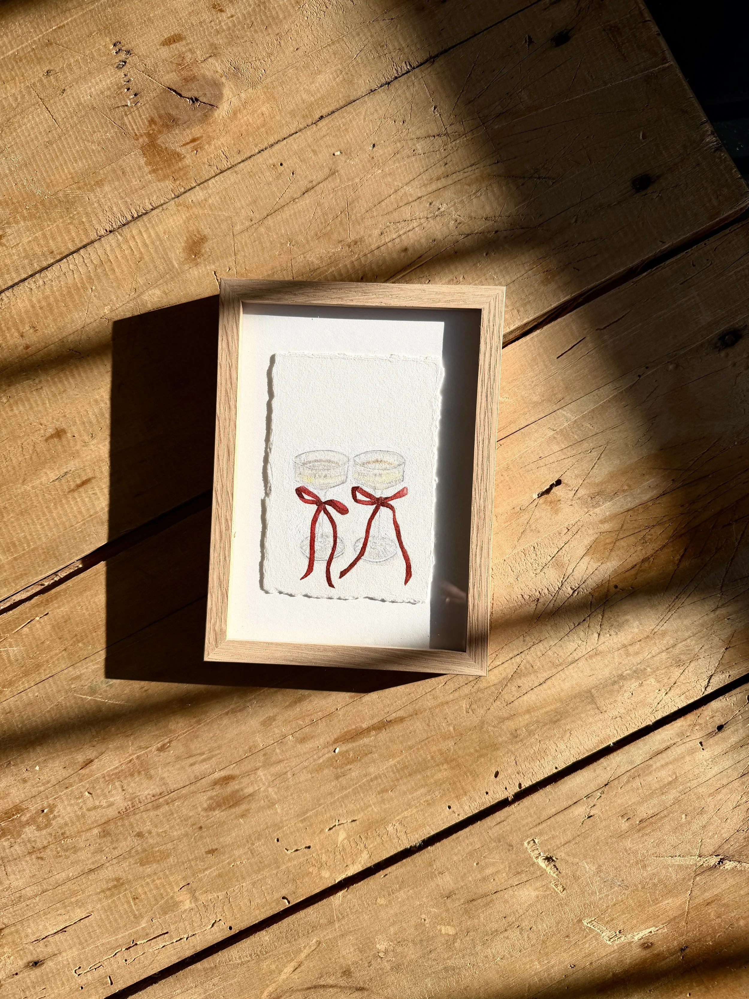 Champagne Glasses with Bows