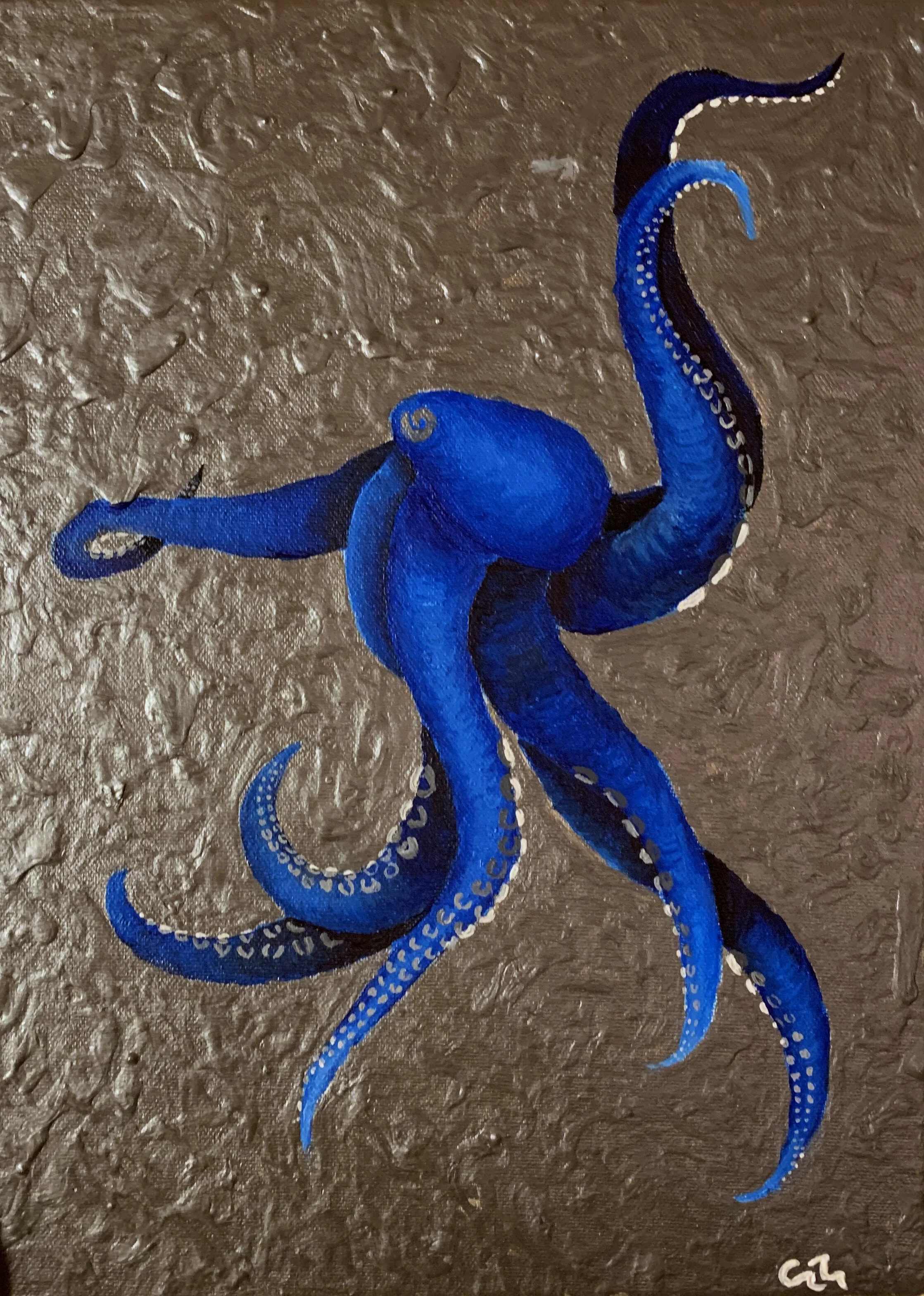   Shiny , 2019, 10 x 8 inches, acrylic on canvas.  