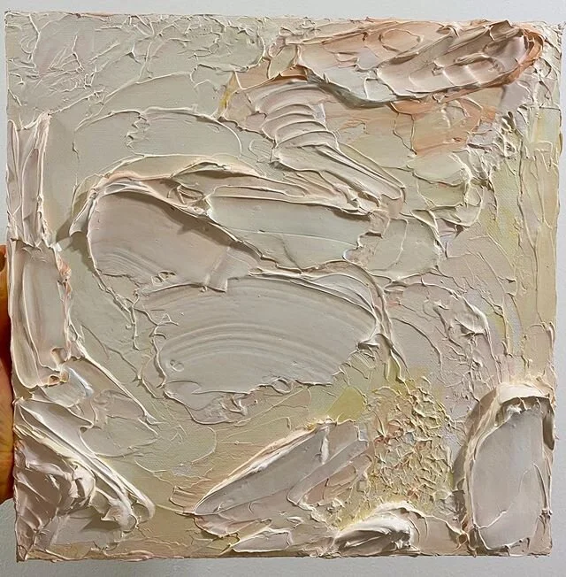 Acrylic &amp; molding paste on canvas 
12&rdquo; x 12&rdquo;