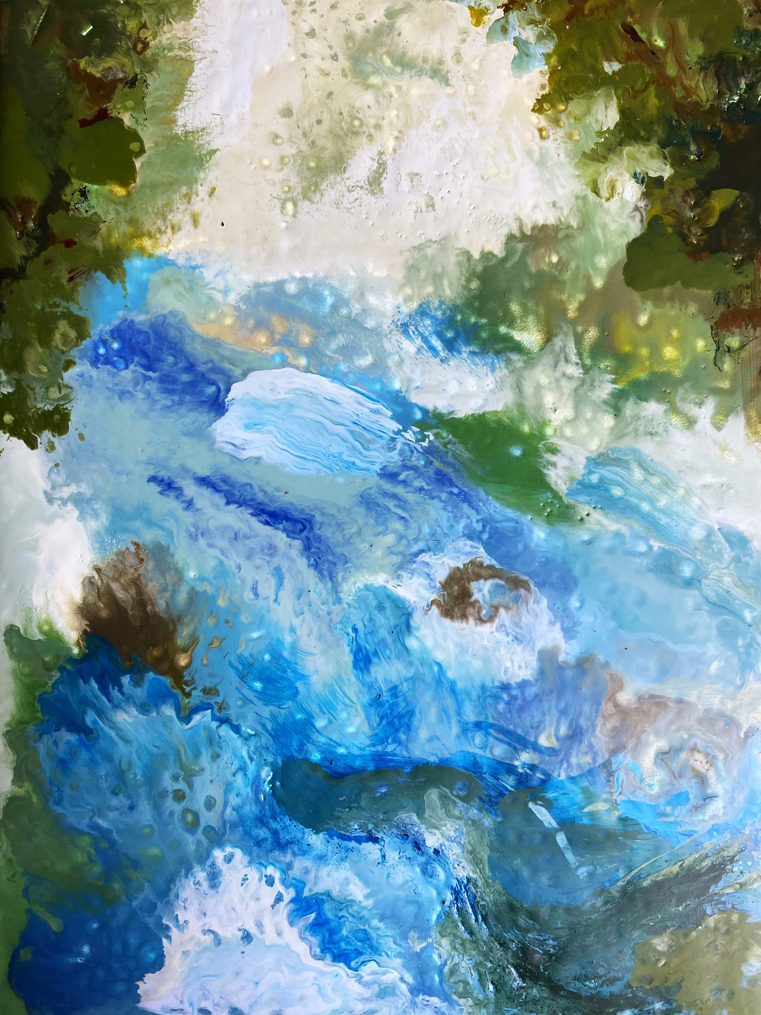   Sundance , 2020, 10 x 8 inches, encaustic on canvas. 