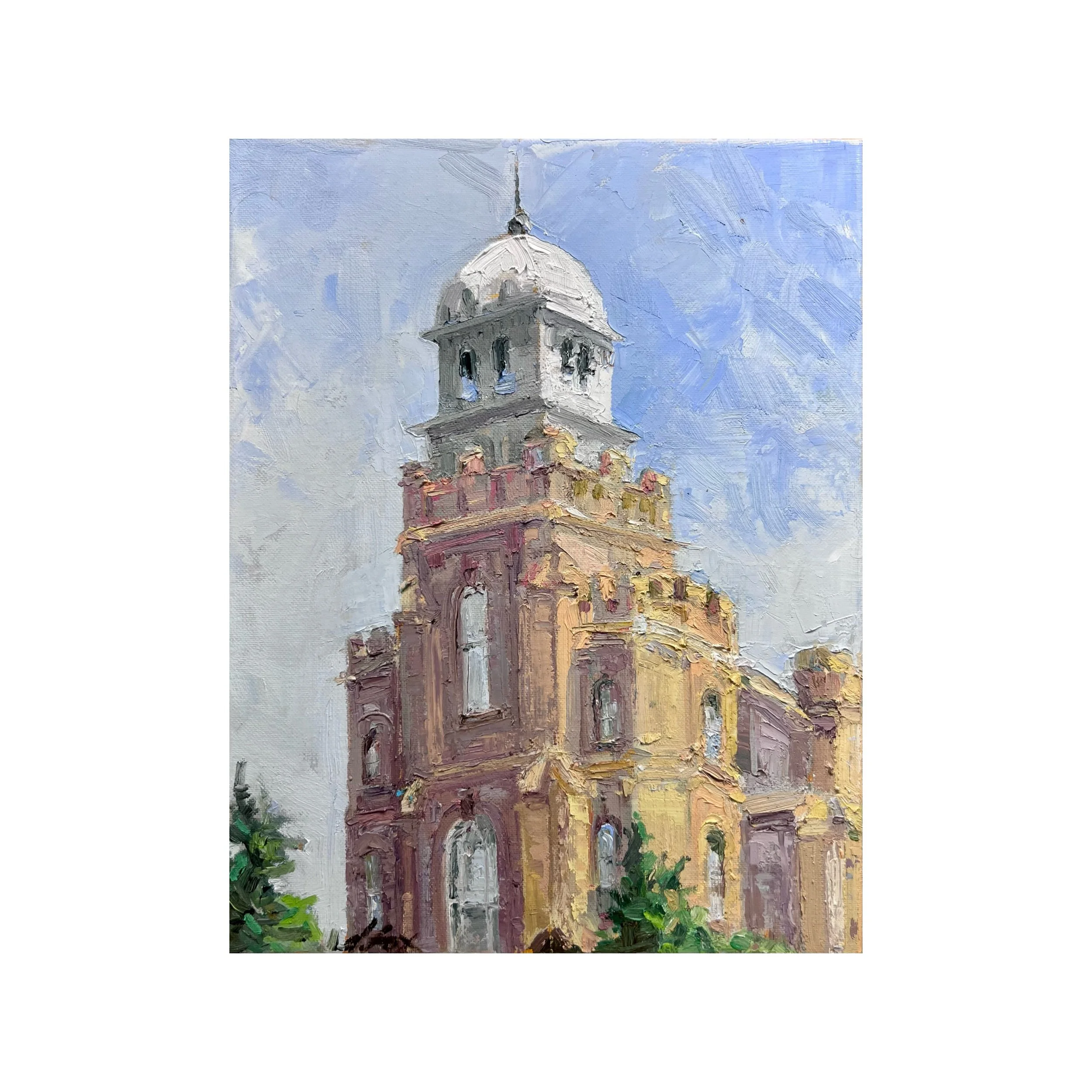 Logan Temple Oil Painting 12 x 15
