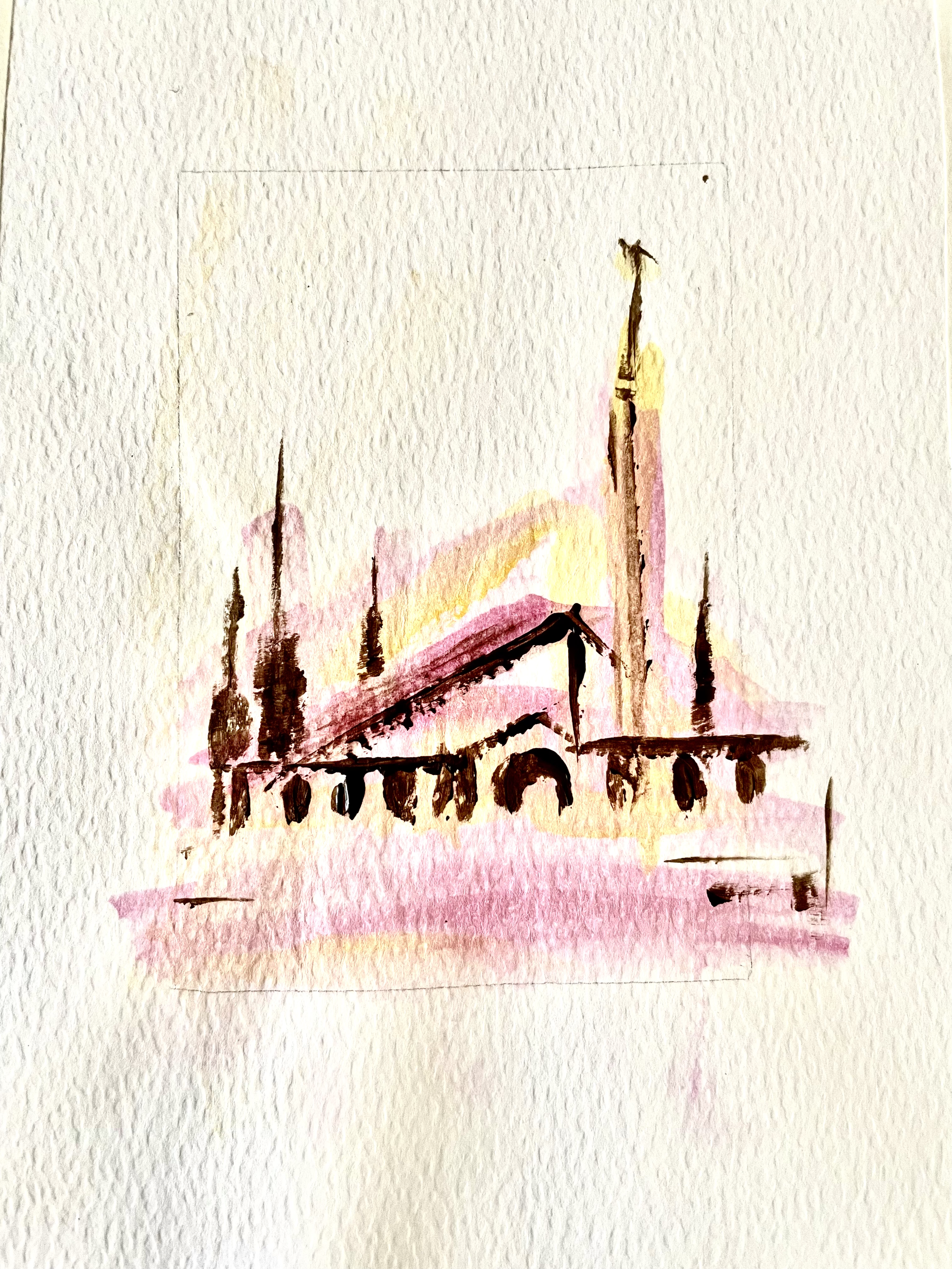 Johannesburg South Africa acrylic on paper