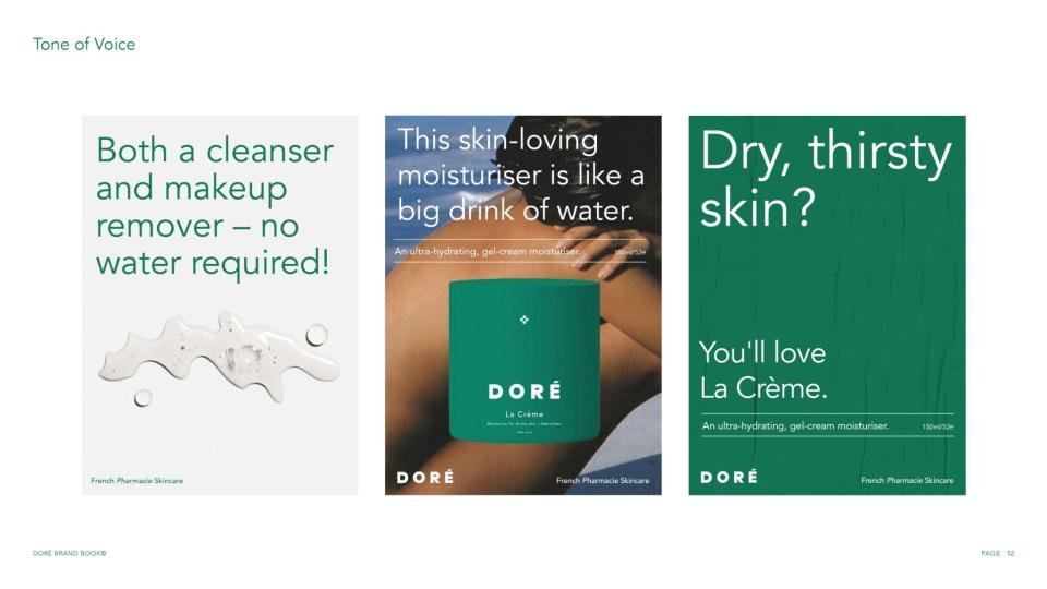 Together with Emily and Garance, we defined a core set of brand values to anchor the identity — embedded within the brand book and used as a strategic lens to guide tone of voice, art direction, visual language, and overall creative expression.