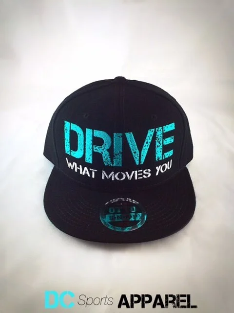 "drive what moves you" snapback hat