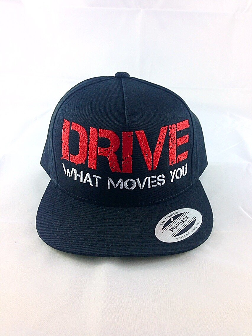 Black Snapback Red/White Logo