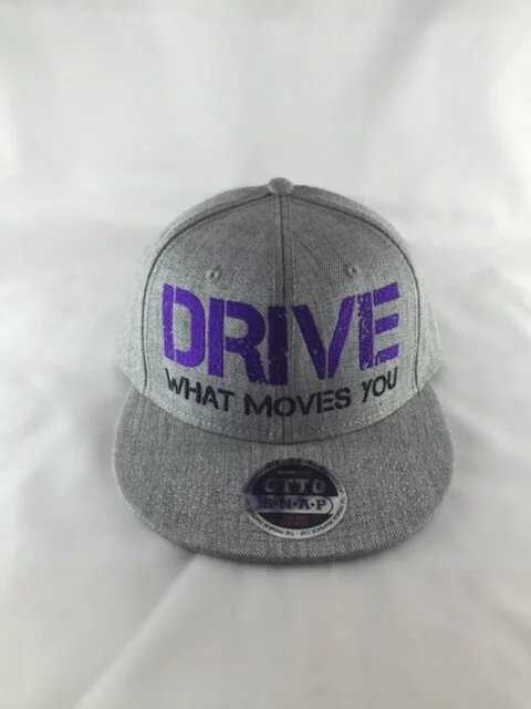Heather grey "drive what moves you" snapback