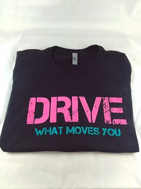 DC Sports Apparel Women's Cut Black With Pink/Teal Logo tee