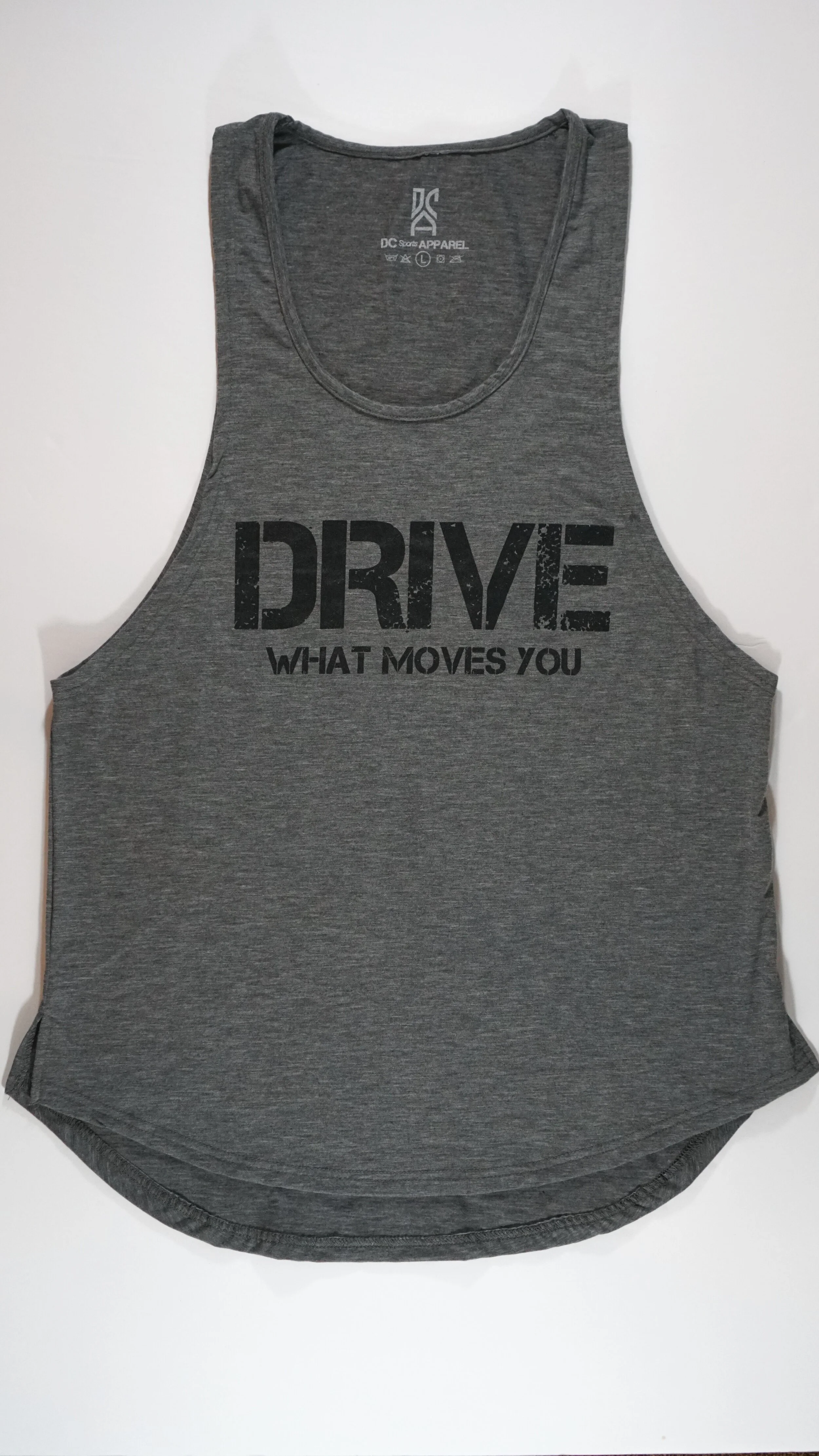 men's "baseball cut" tank top
