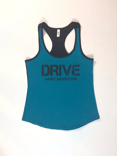 women's dc sports apparel turquoise/black racer back tank top