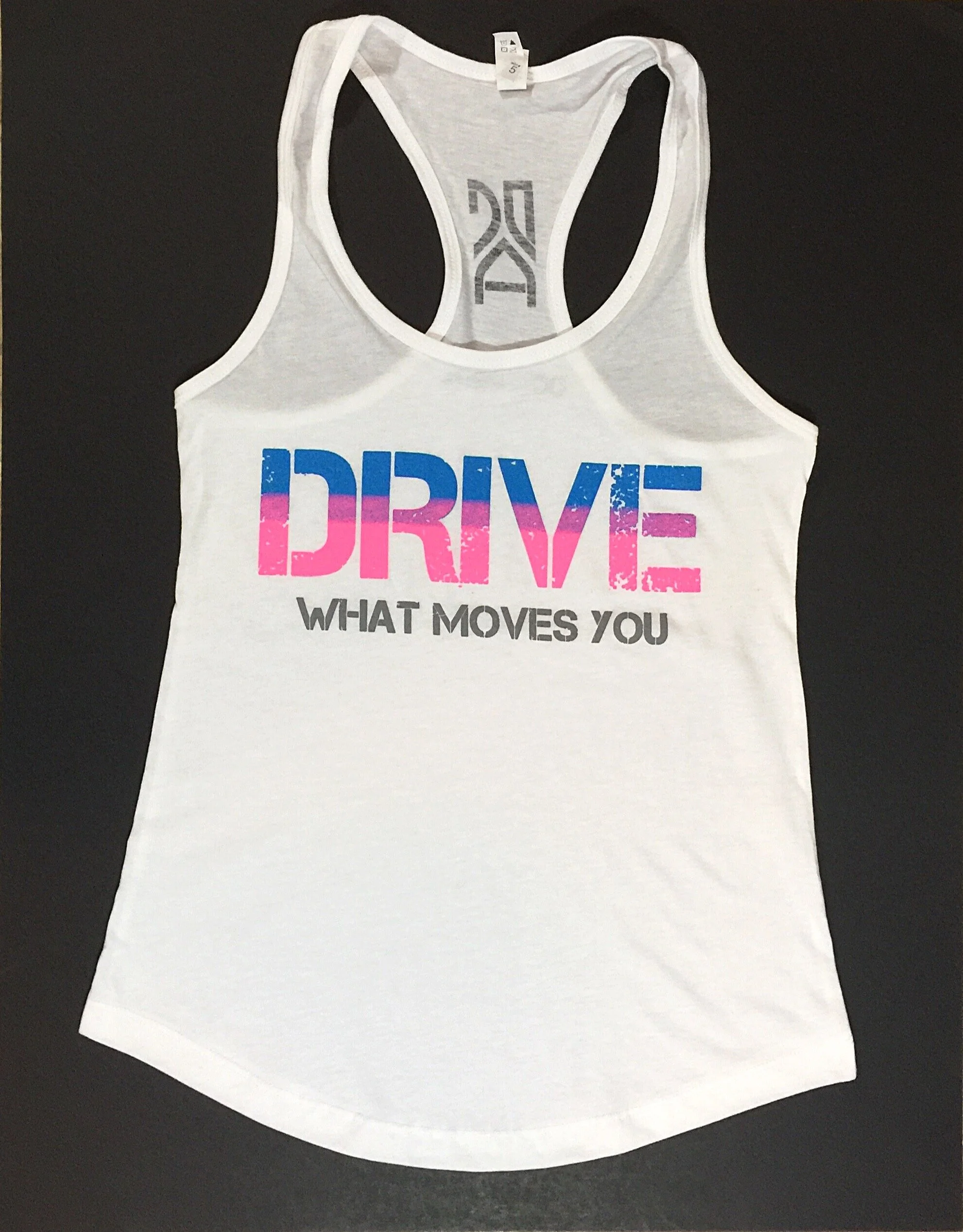 Women's White "racerback" tank top