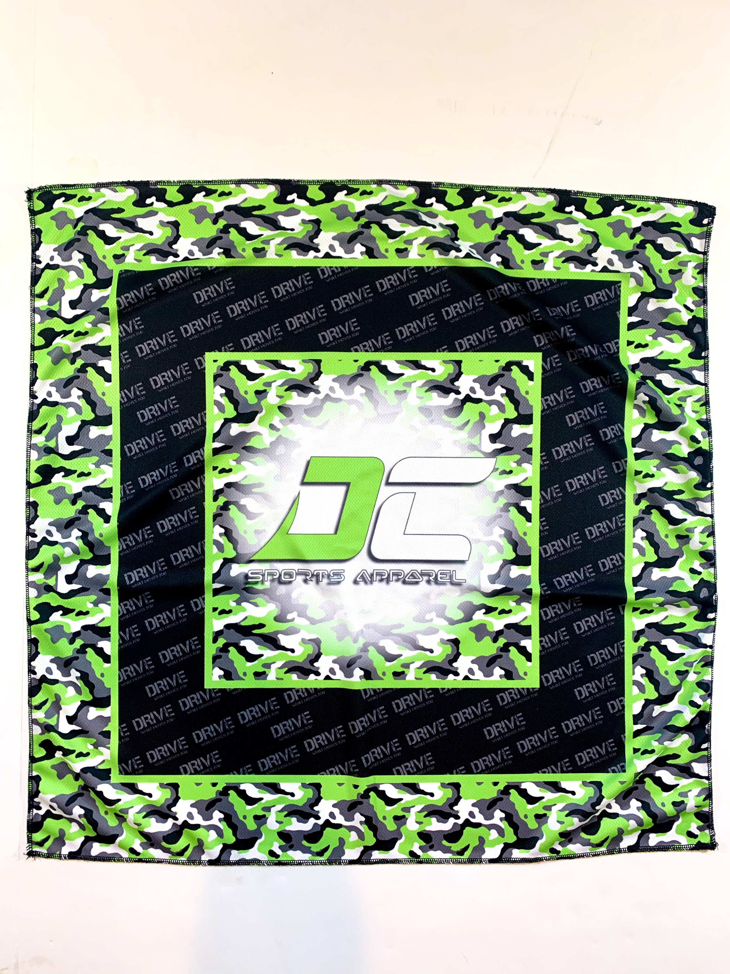 DC Sports Apparel Bandana/Face Protection "Highlighter Green" Camo