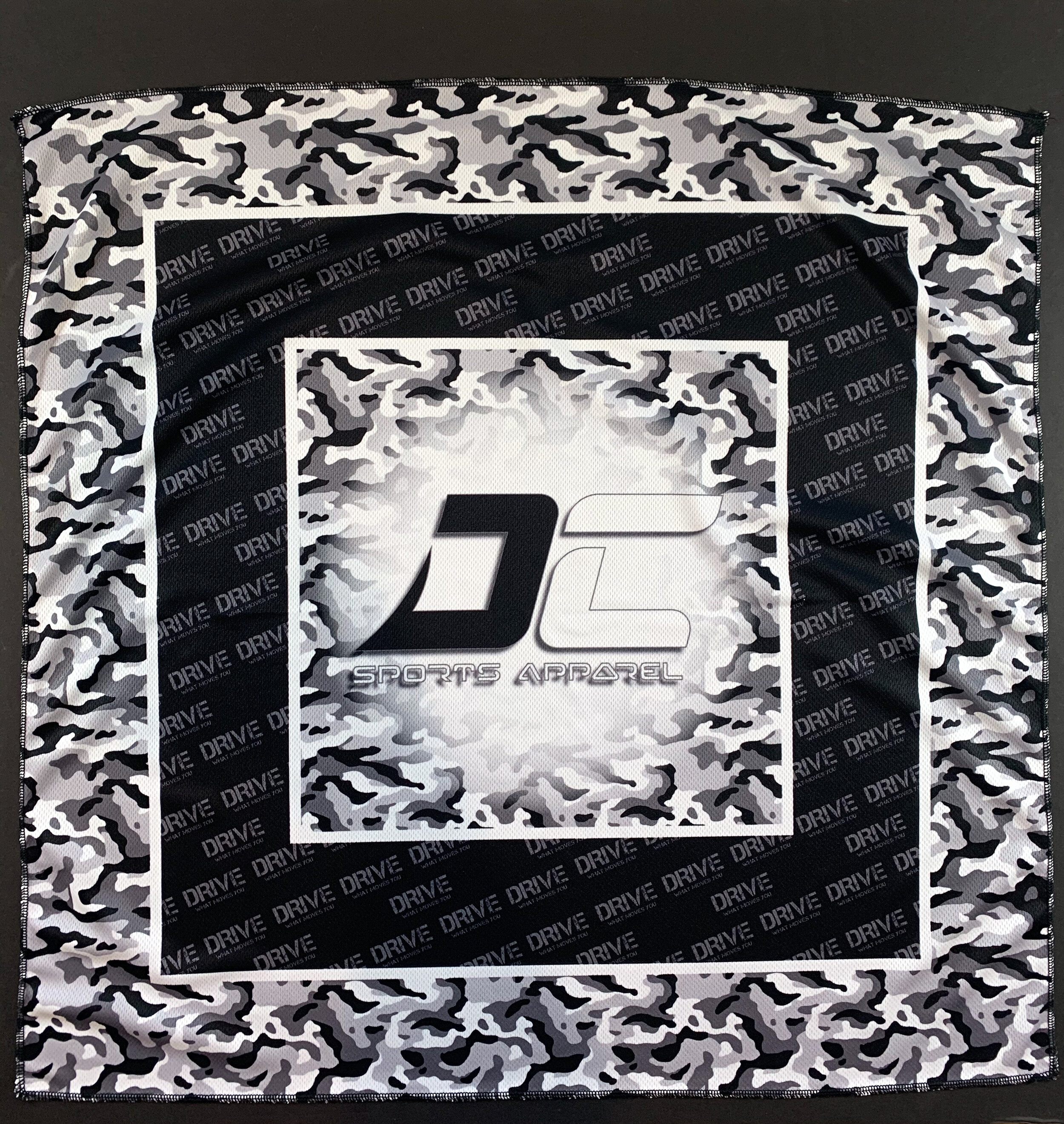 DC Sports Apparel Bandana/Face Protection "Black/White" Camo
