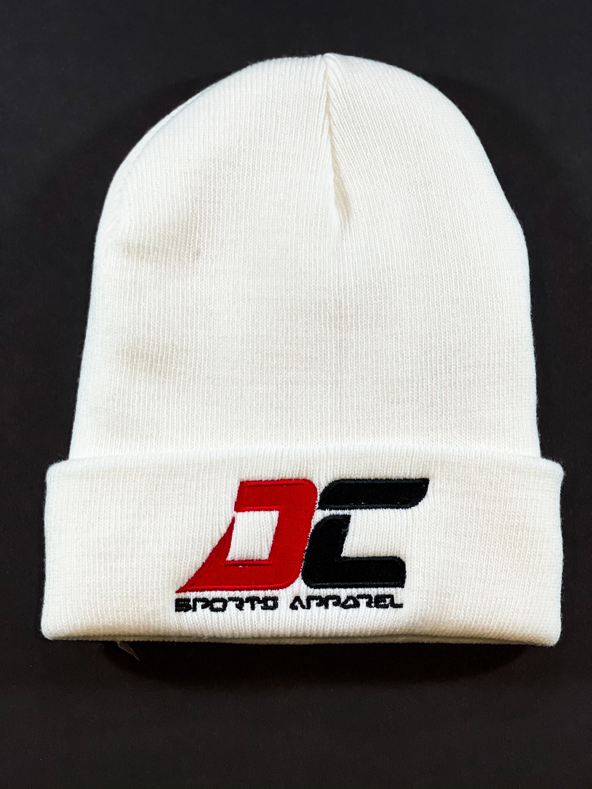 DC Sports Apparel WHITE “Fleeced/Lined” Beanie Hat 
