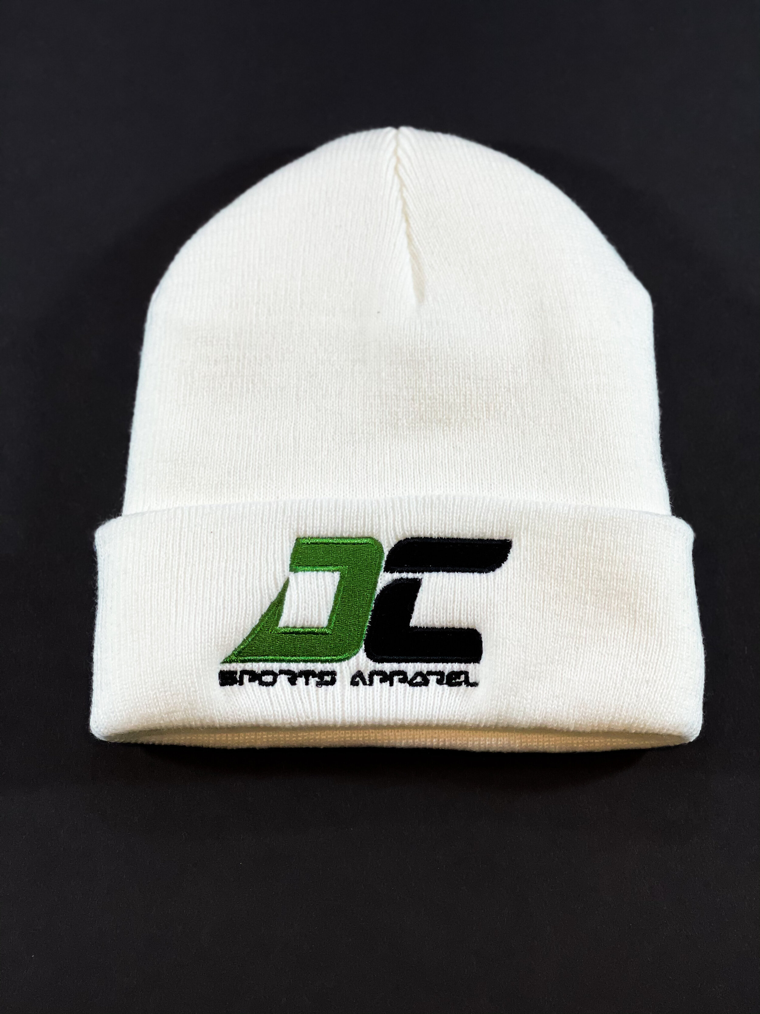DC Sports Apparel WHITE “Fleeced/Lined” Beanie Hat 