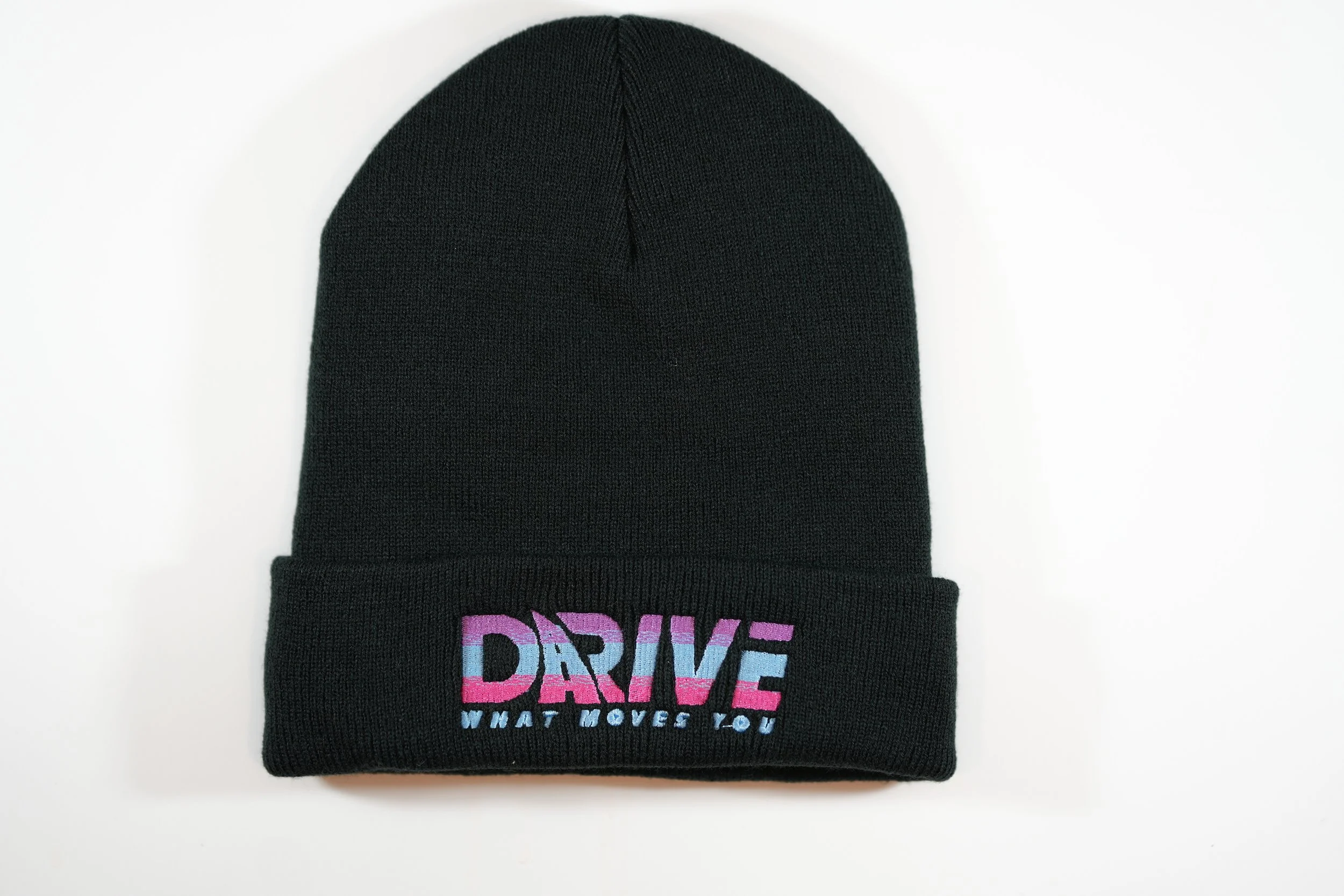 “DRIVE what moves you” Fleeced/Lined Tri Color Beanie Hat
