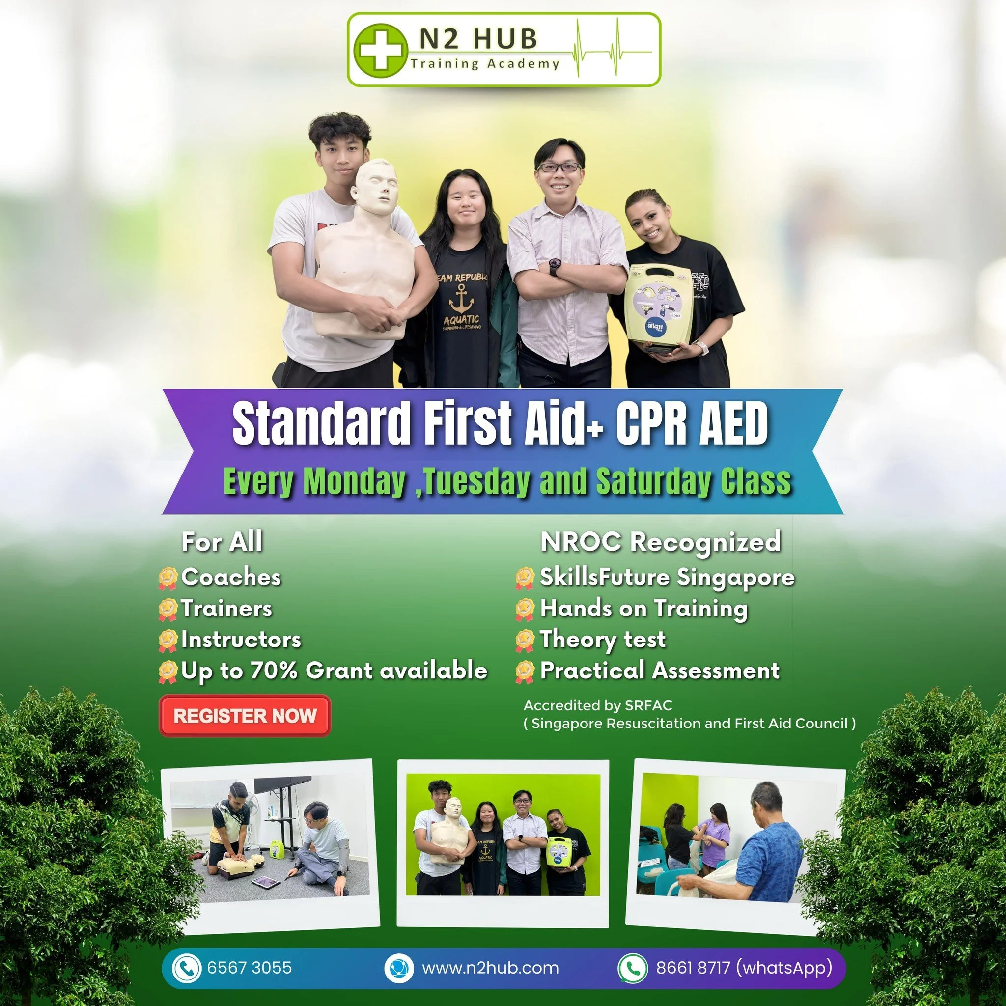 #NROC recognized Standard First Aid + CPR AED