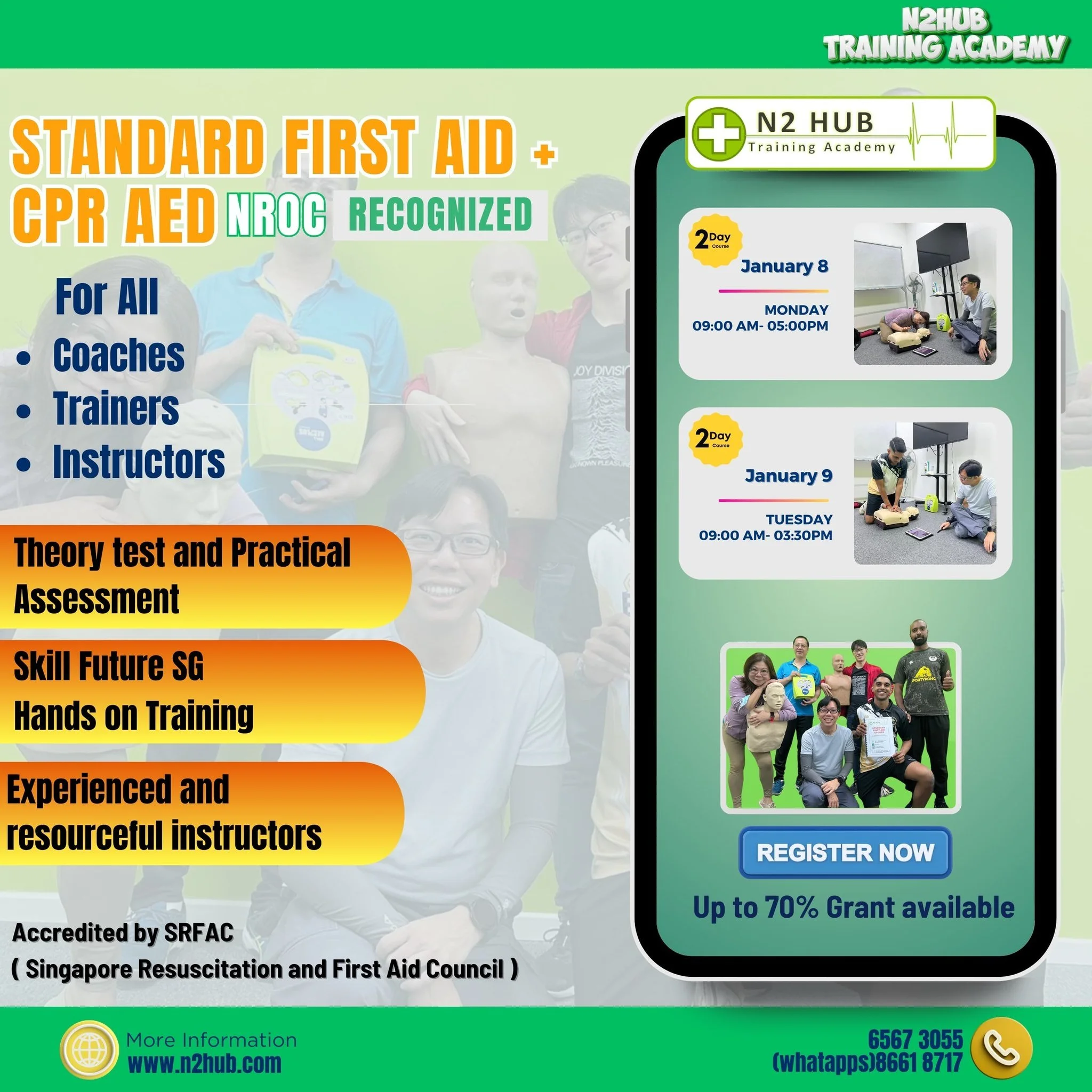 #NROC recognized Standard First Aid + CPR AED