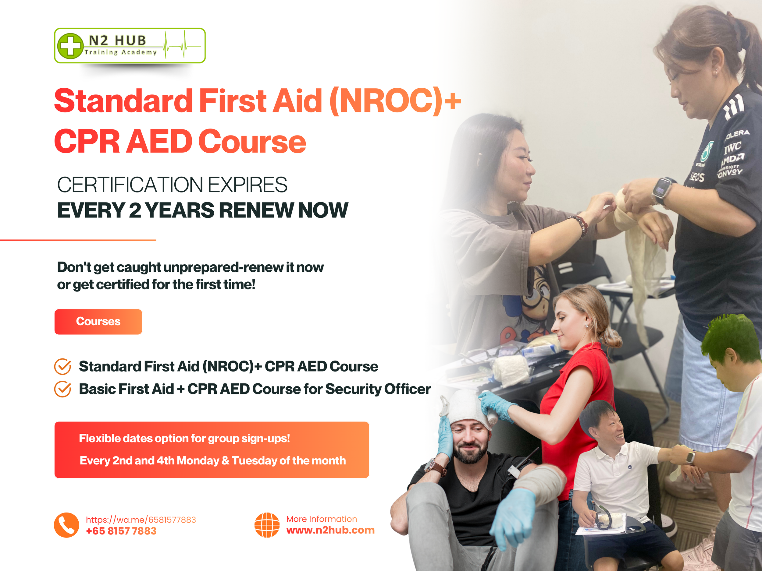 #NROC recognized Standard First Aid + CPR AED