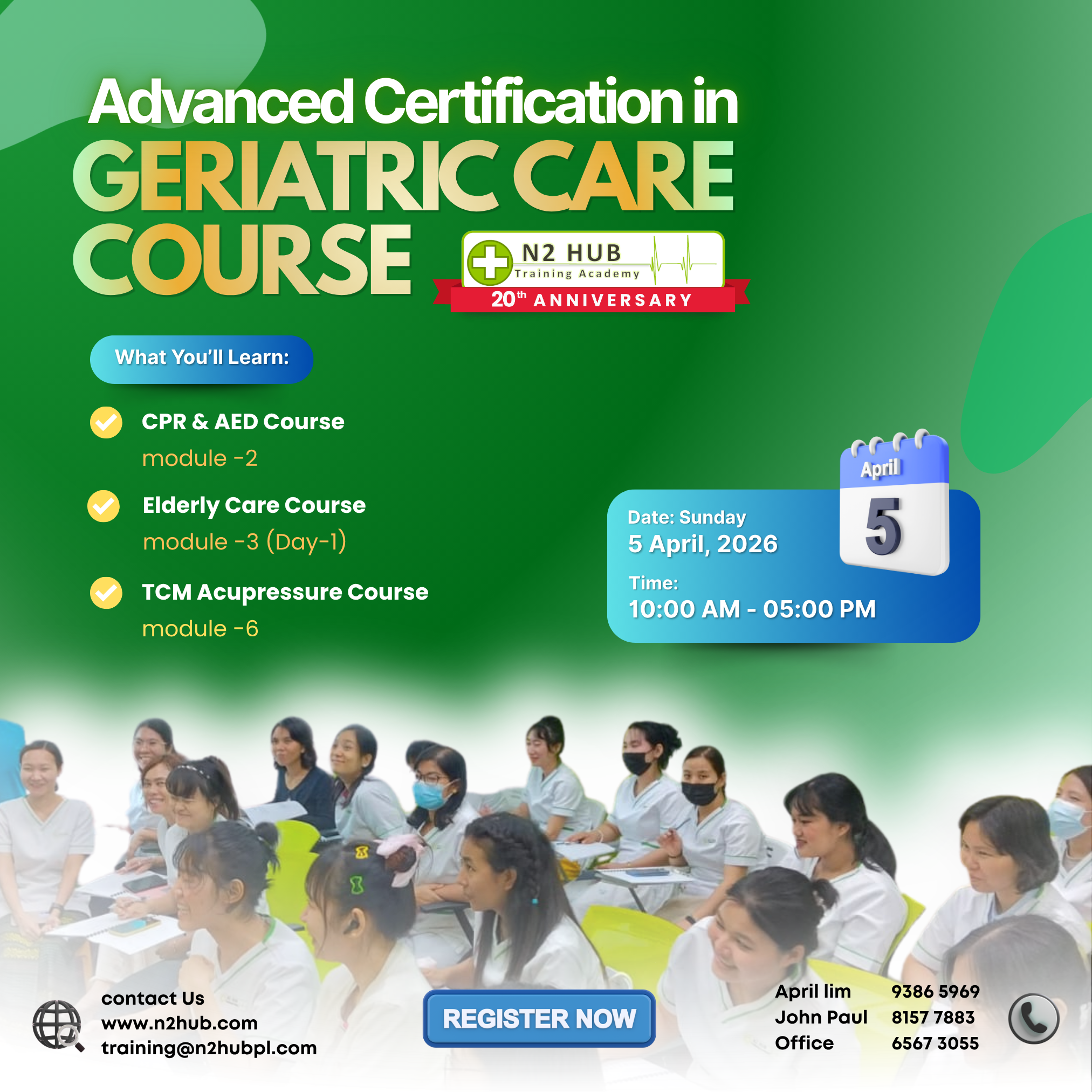 #Advanced Certification in Geriatric Care