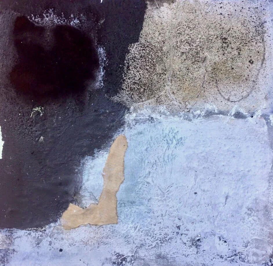 Wintermoon on the white field