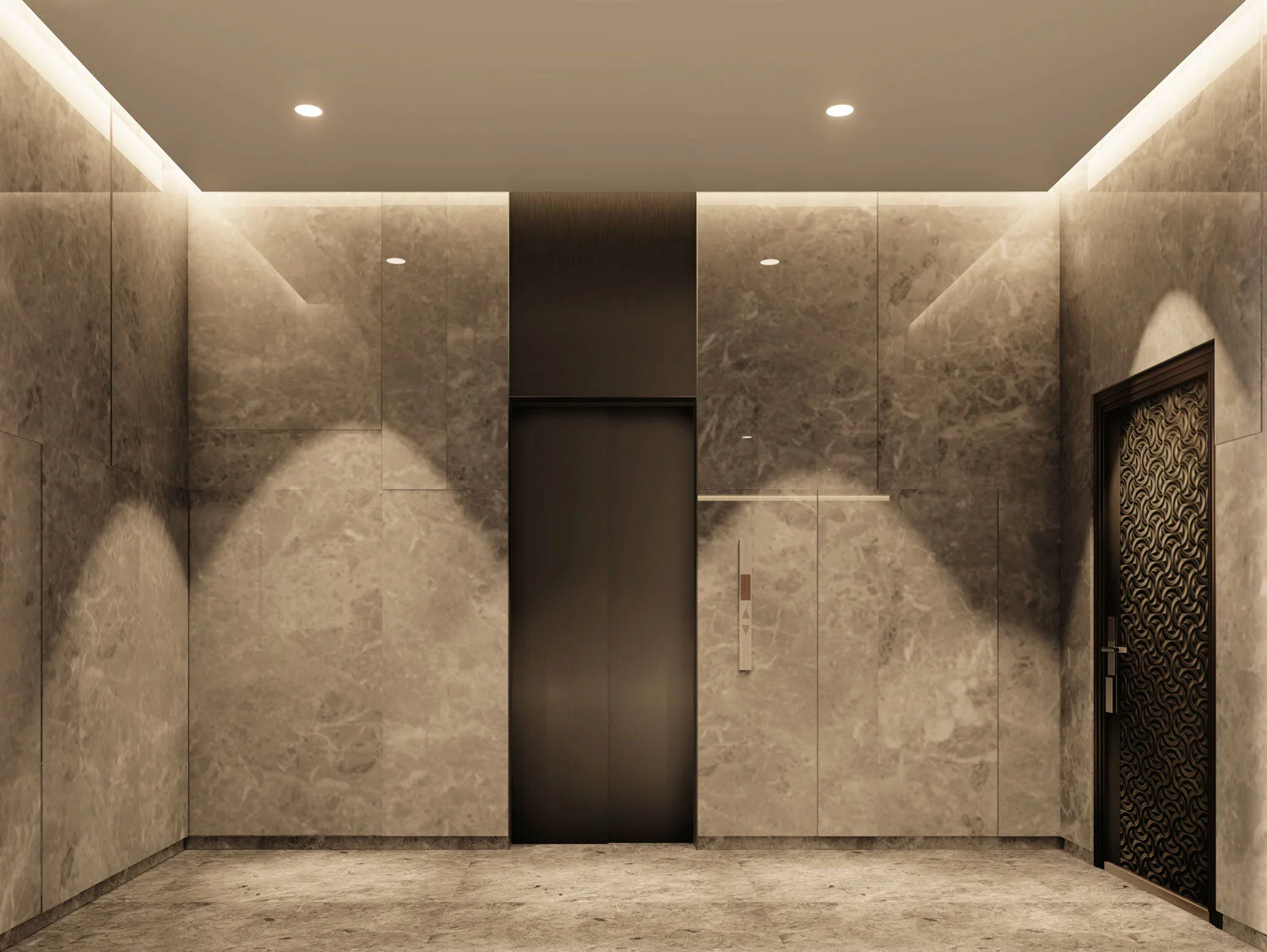 梯廳3D模擬示意