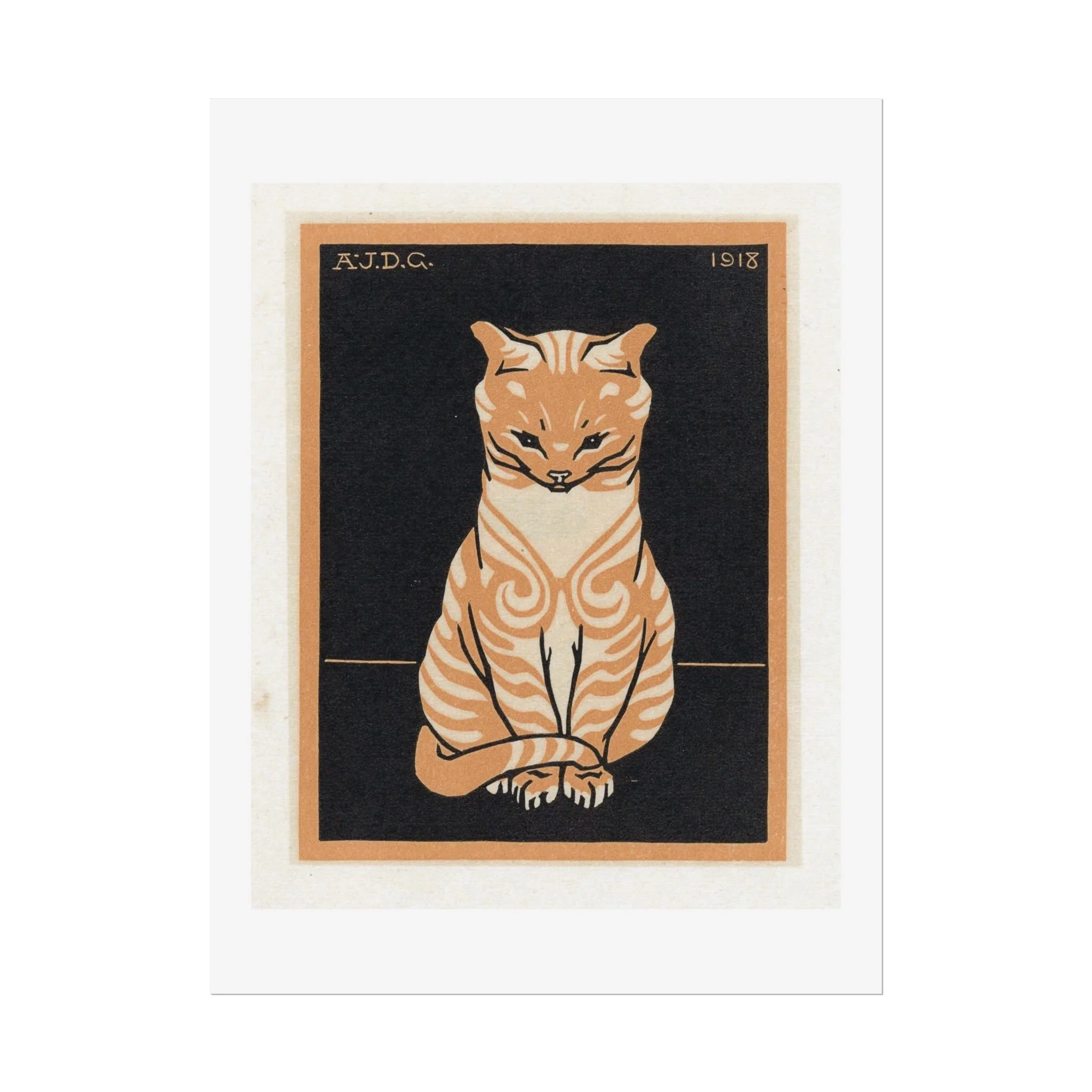 Sitting Cat | 1918 by Julie de Graag