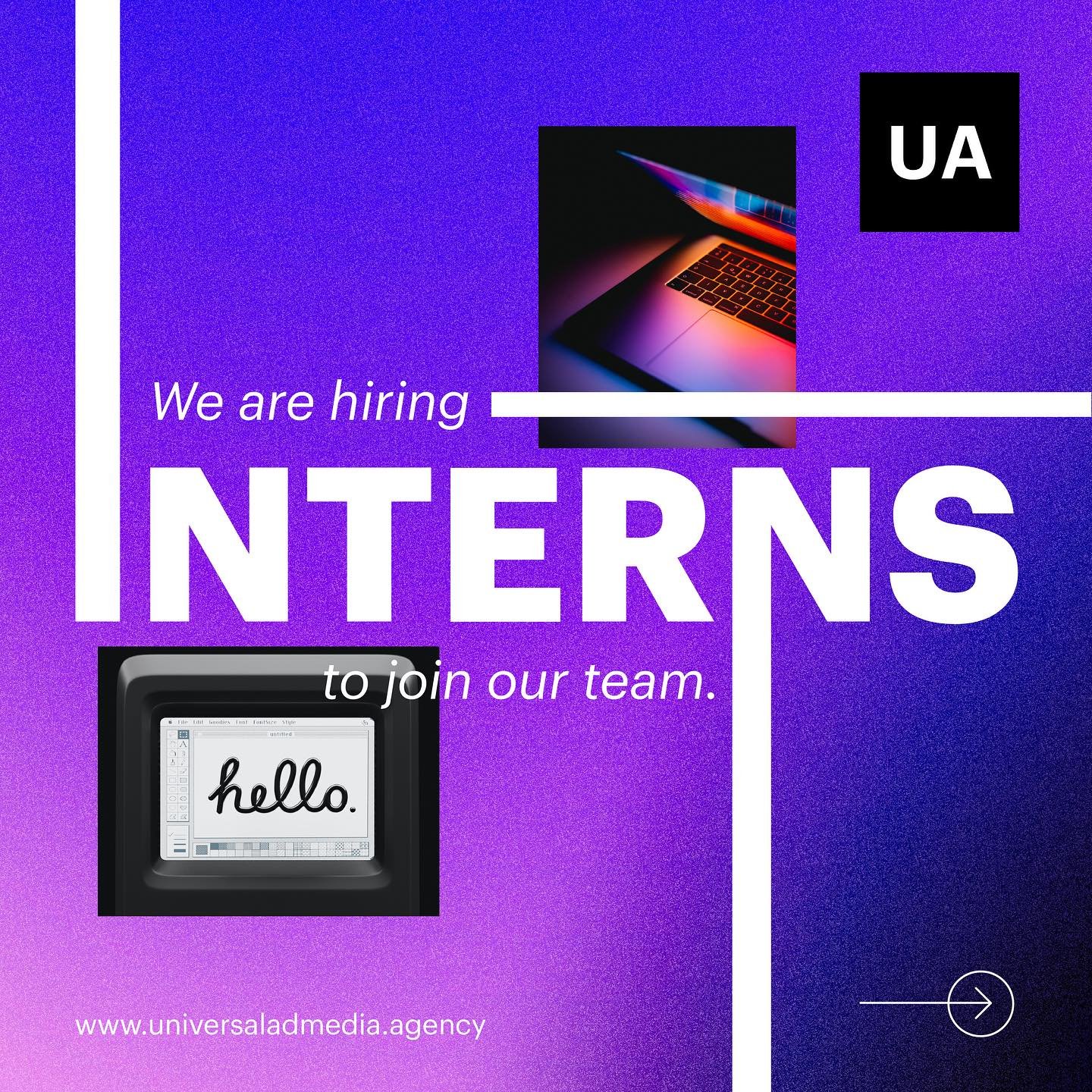 ⭐️ EXTENDED DEADLINE UNTIL FEBRUARY 16 ⭐️

Universal Admedia is looking for new interns from the University of Medell&iacute;n! ✨

Are you Medell&iacute;n-based, a student at @udemedellin, and seeking an internship in production, social media, conten