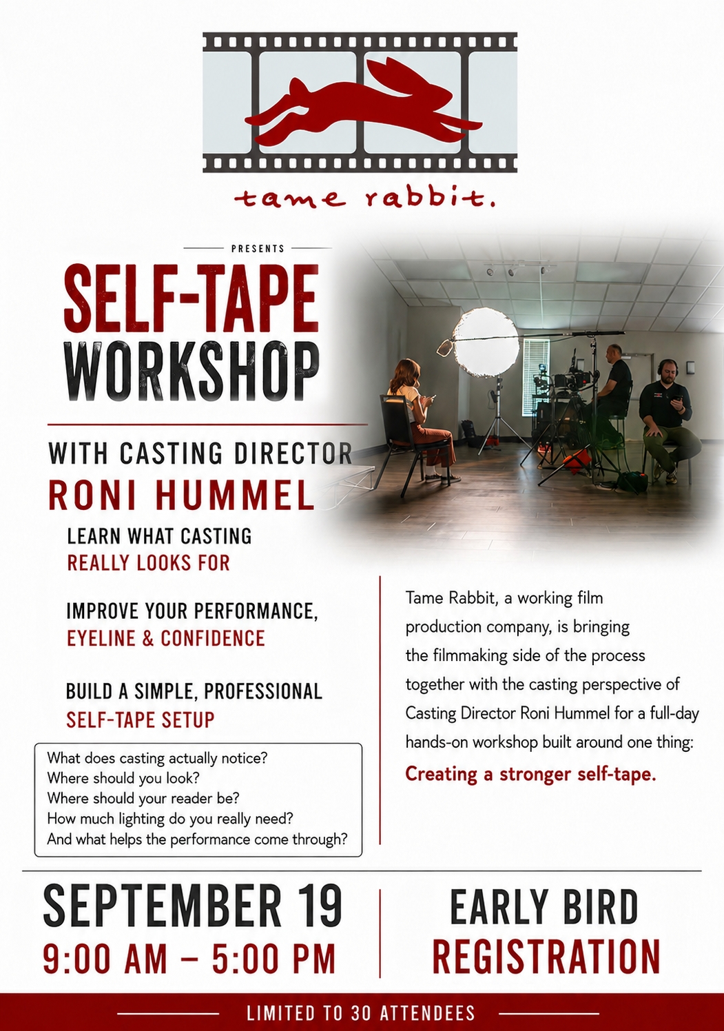 Self-Tape Audition Workshop — September 19, 2026