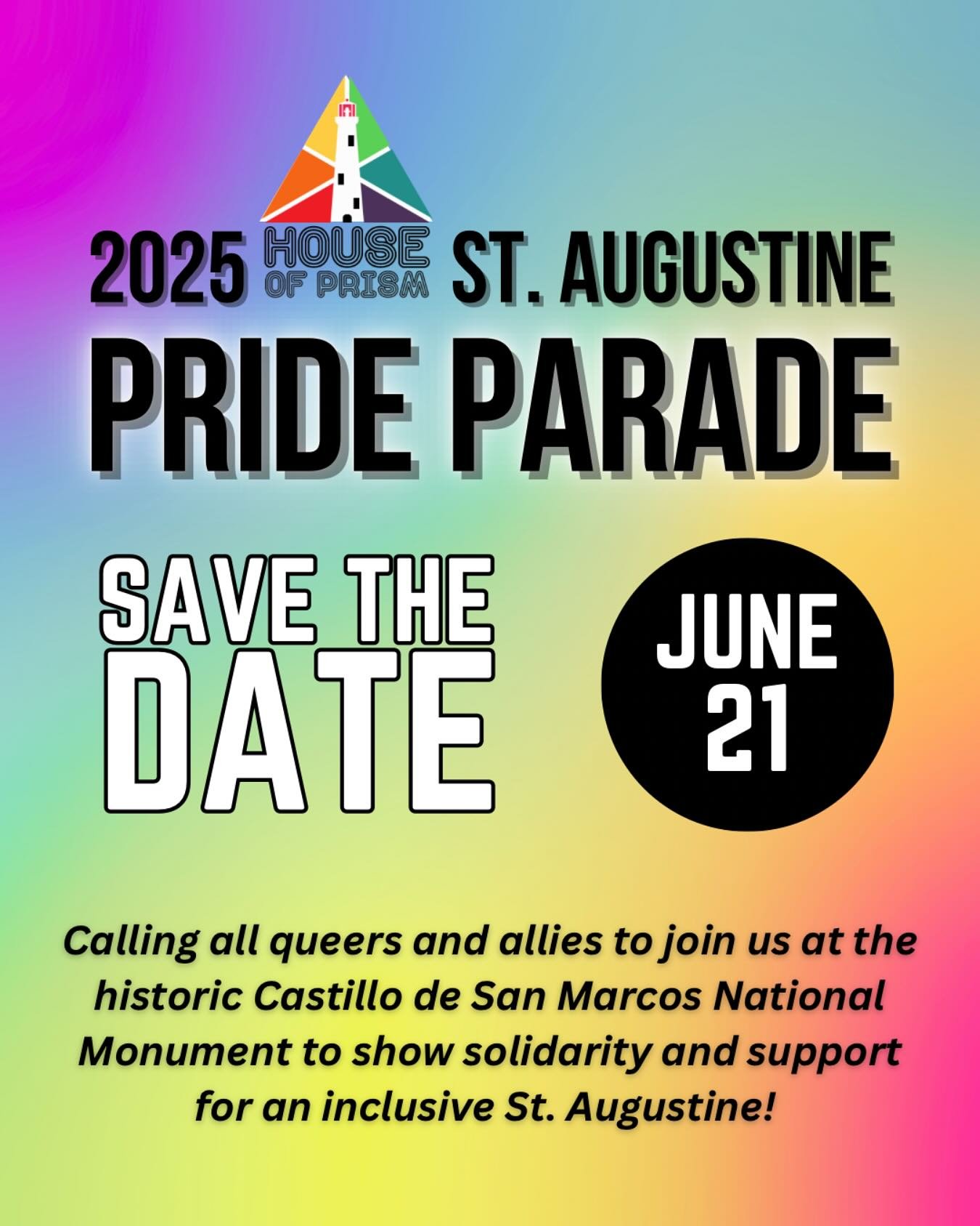 🏳️‍🌈🏳️‍⚧️CALLING ALL QUEERS AND ALLIES FROM ACROSS THE STATE OF FLORIDA AND THE NATION! 🏳️‍🌈🏳️‍⚧️
Join us at our 2025 Pride March on Saturday, June 21st as we come together to show solidarity and support for a more inclusive St