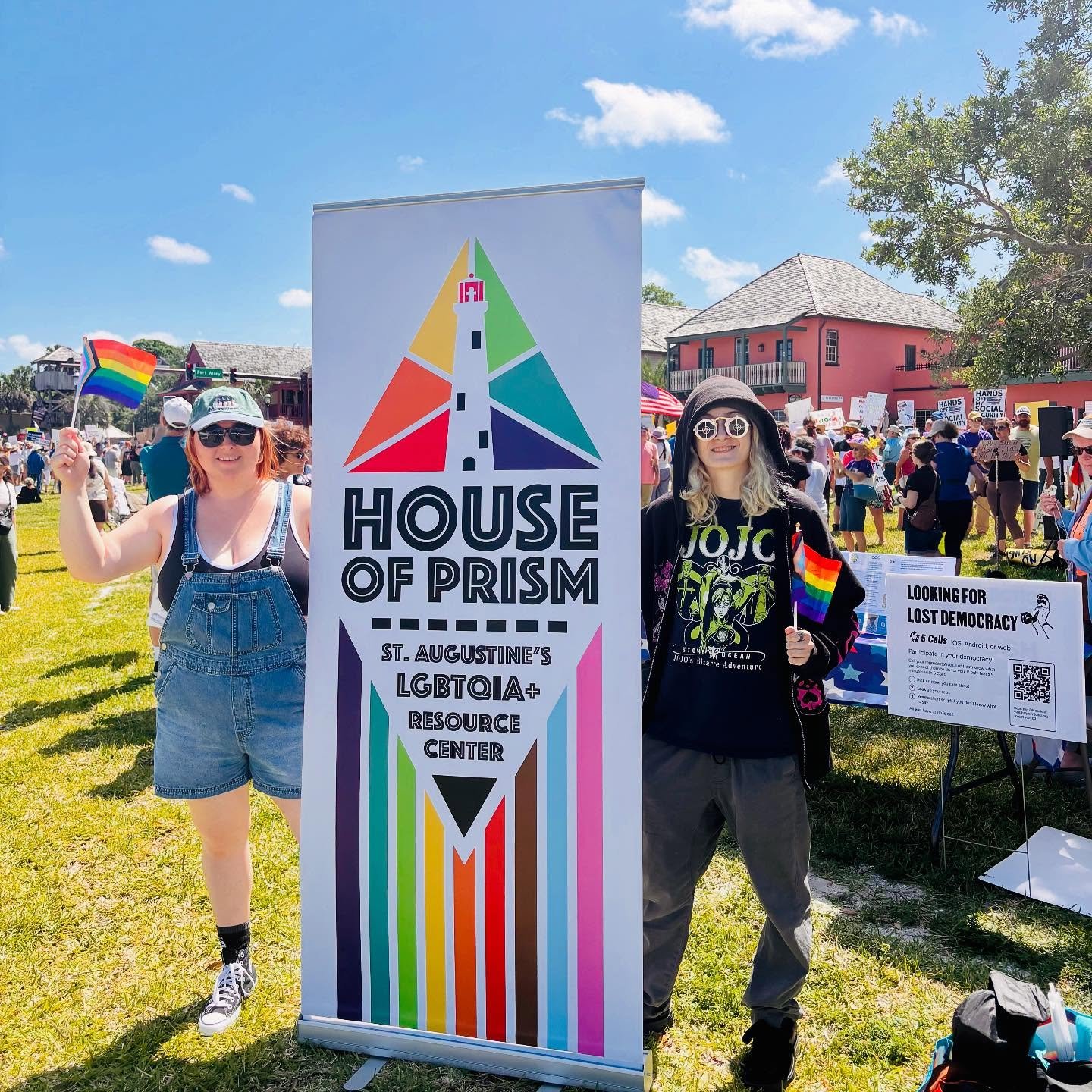 We loved being part of the National Day of Action Rally put on by the @50501movement in St. Augustine, FL, at the historic Castillo de San Marcos National Monument. So many great organizations showing their support and service to the community, and a
