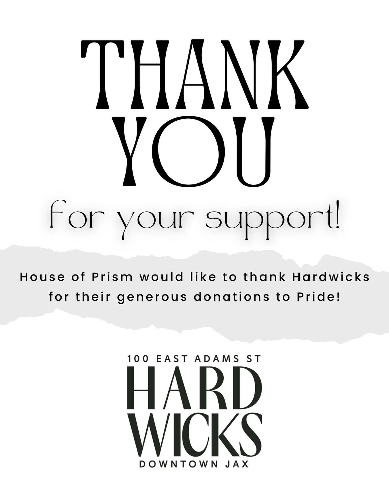 A big THANK YOU to our sponsors, donors, and allies for making St. Augustine Pride spectacular! Your support means everything to us! 🏳️‍🌈🏳️‍⚧️
@hardwicksbar