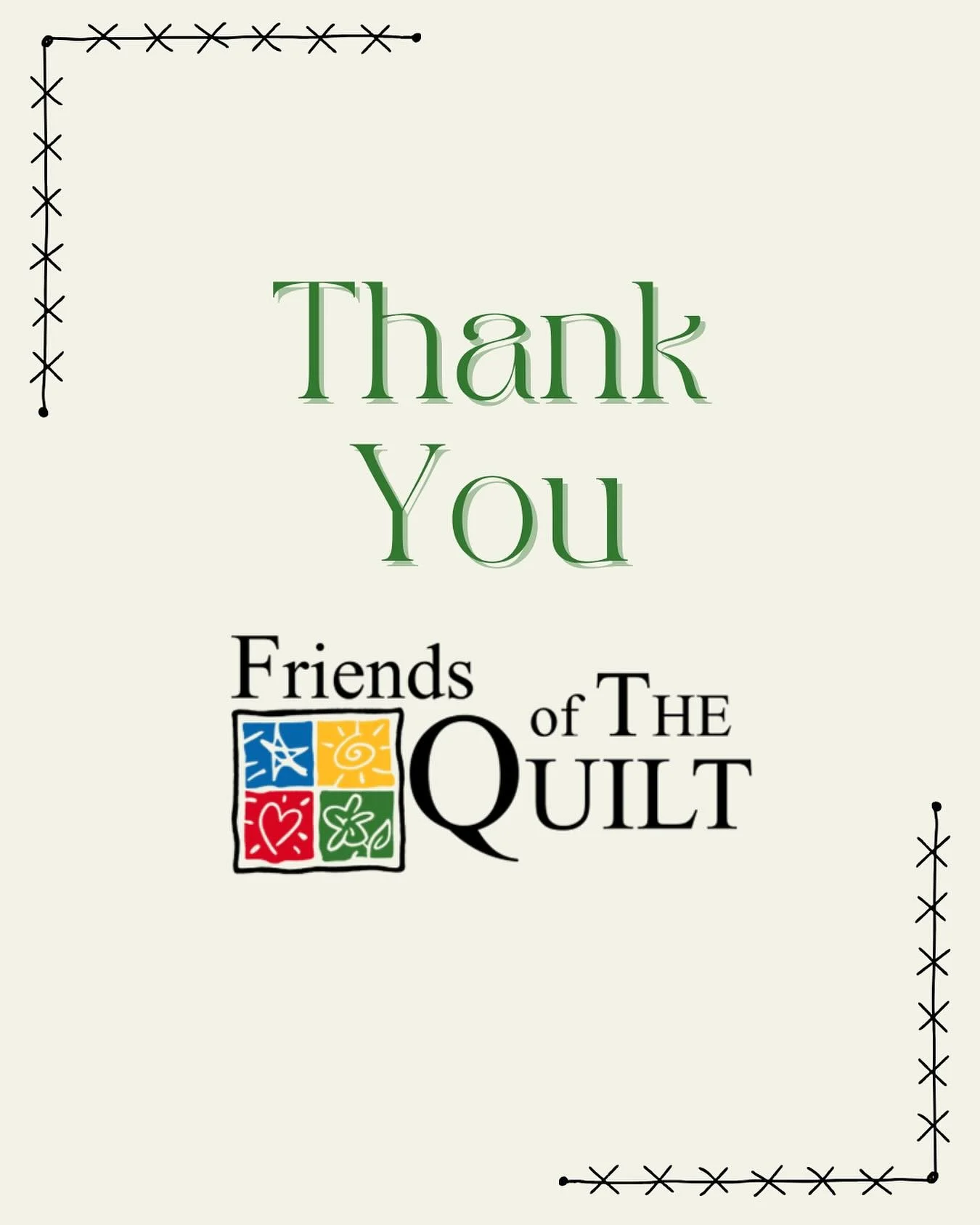 Thank you @friends_ofthequilt for your support of our local non-profit! 🏳️‍🌈🏳️‍⚧️