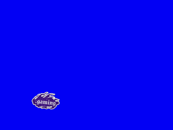 A blue background with a small logo in the bottom left corner that reads 'gaming'.