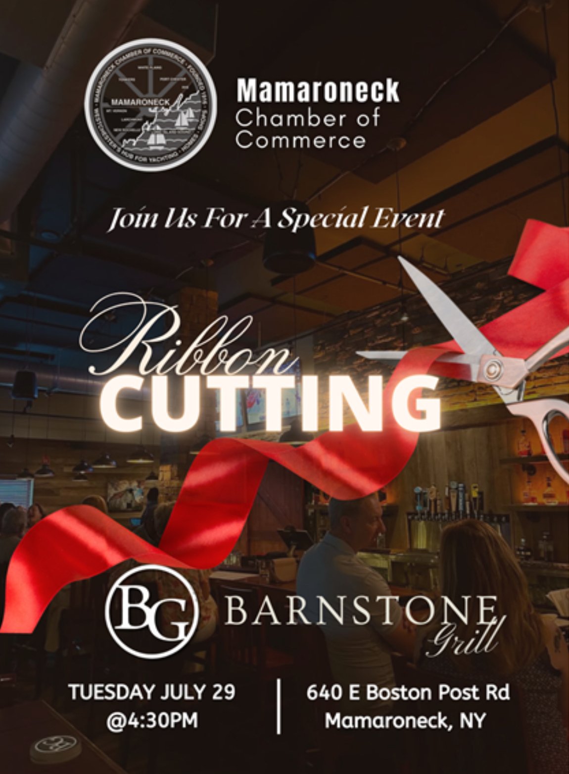 Ribbon Cutting for the Barnstone Grill