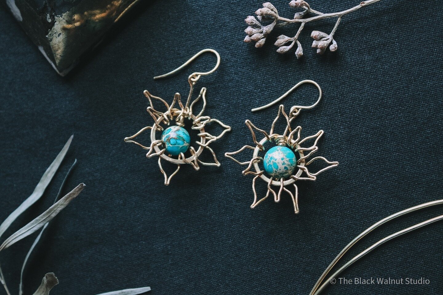 ▪️◾Goddess Earrings!◾▪️⁠
⁠
Welcome Theia earrings. ☺️ I'm especially proud of these. Technically a &quot;Titaness&quot;, Theia is associated with sight, gold, silver, gems, and... brilliance. ✨She is said to be the mother of Helios (the Sun), Selene 