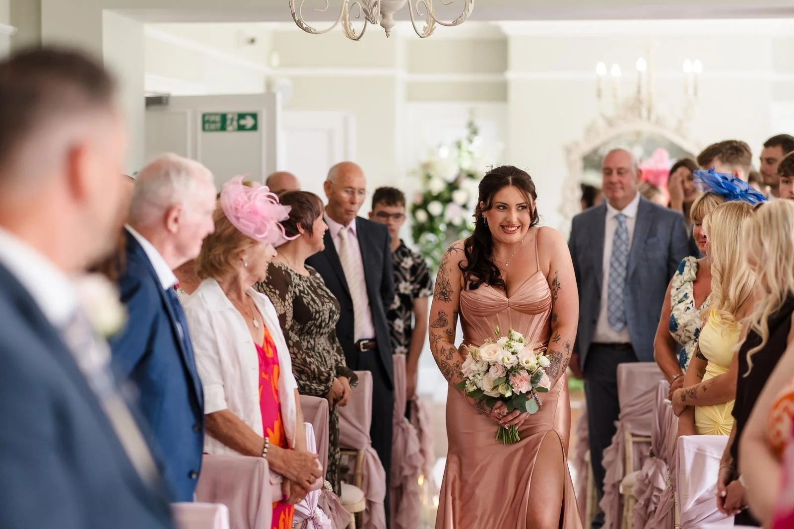 Guests seated for the ceremony at Ashton Lodge Country House wedding photography by Once in a Lifetime Photography