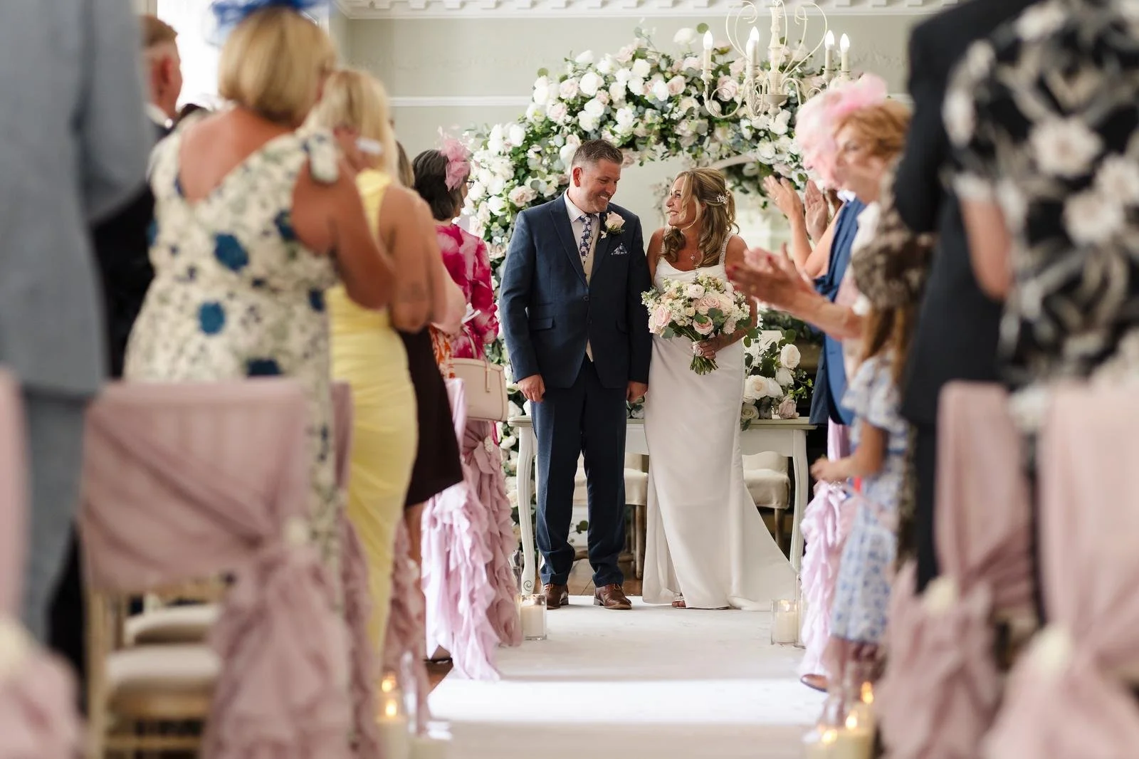 Ring exchange during the ceremony at Ashton Lodge Country House wedding photography by Once in a Lifetime Photography