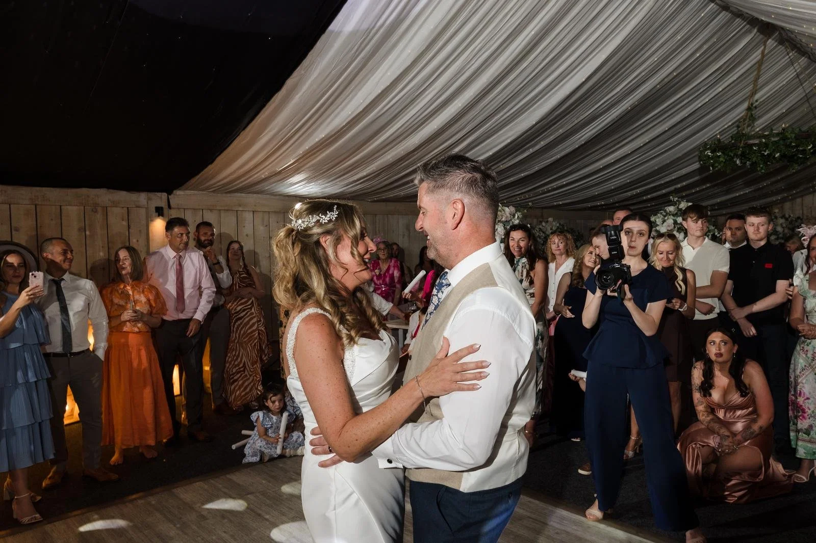 Guests on the evening dancefloor at Ashton Lodge Country House wedding photography by Once in a Lifetime Photography