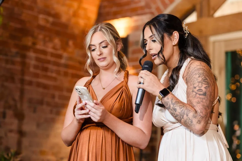 Shustoke Barn Wedding Photo of speeches